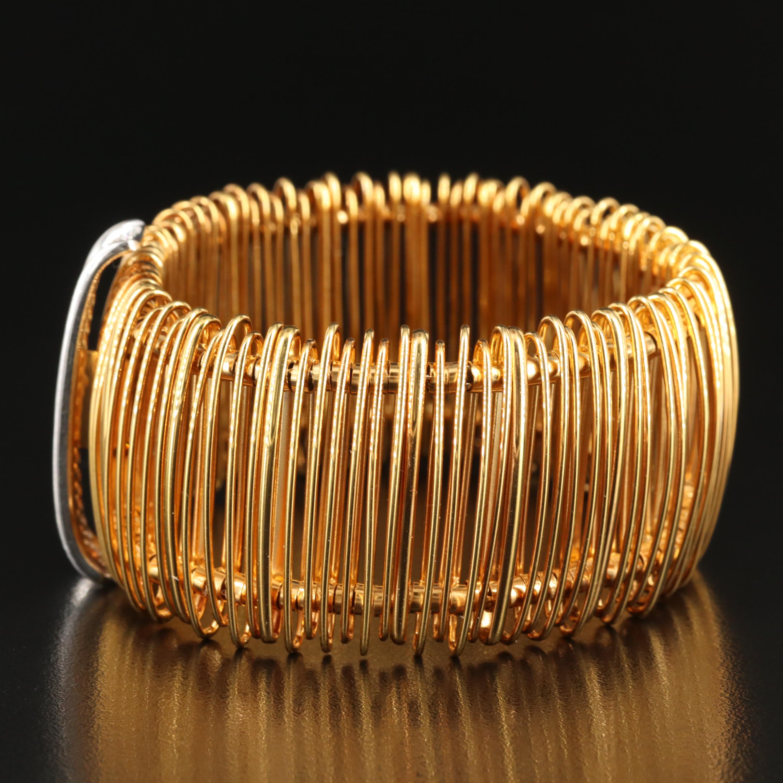 Orlando Orlandini 18K 0.82 CTW Pavé Diamond Wide Bracelet