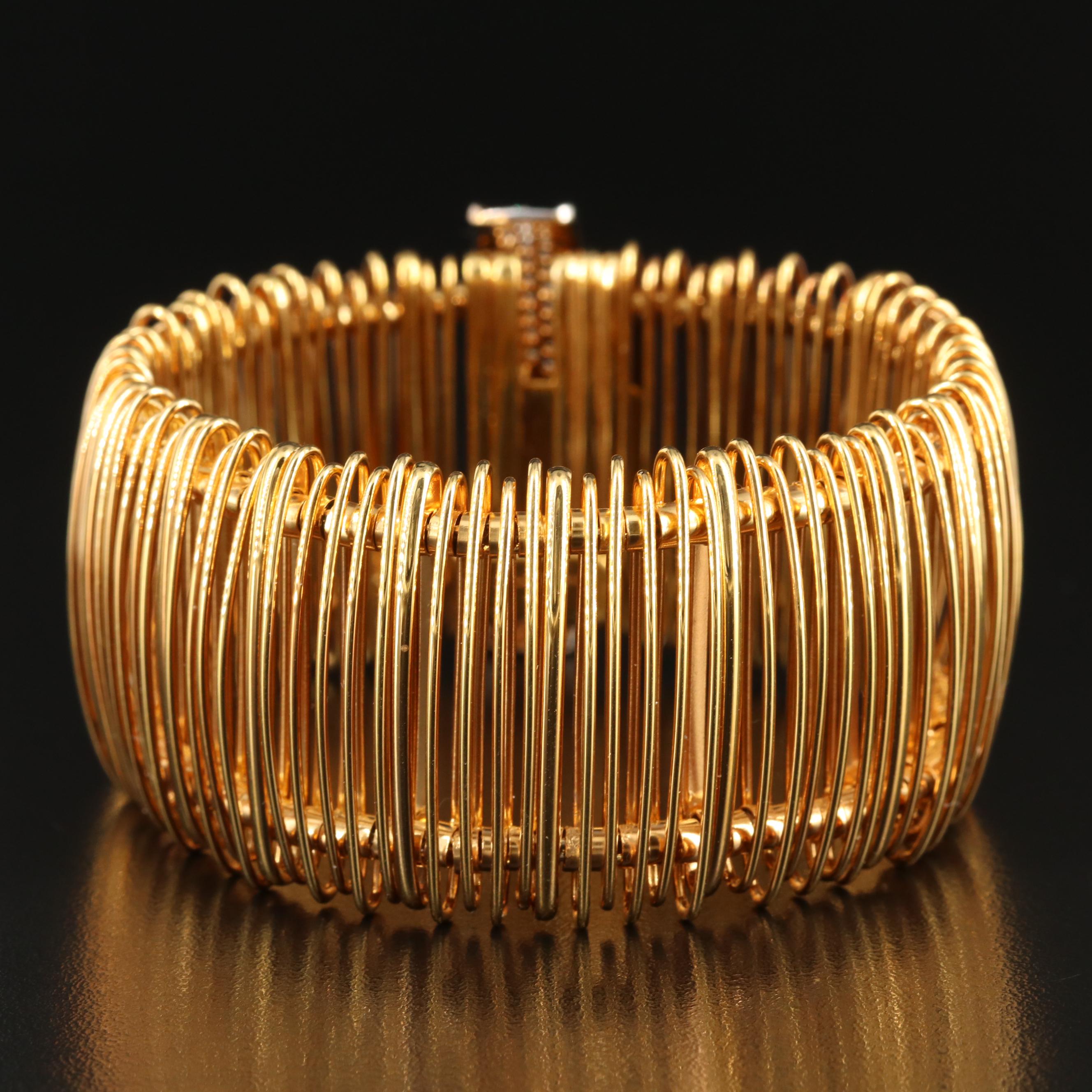 Orlando Orlandini 18K 0.82 CTW Pavé Diamond Wide Bracelet