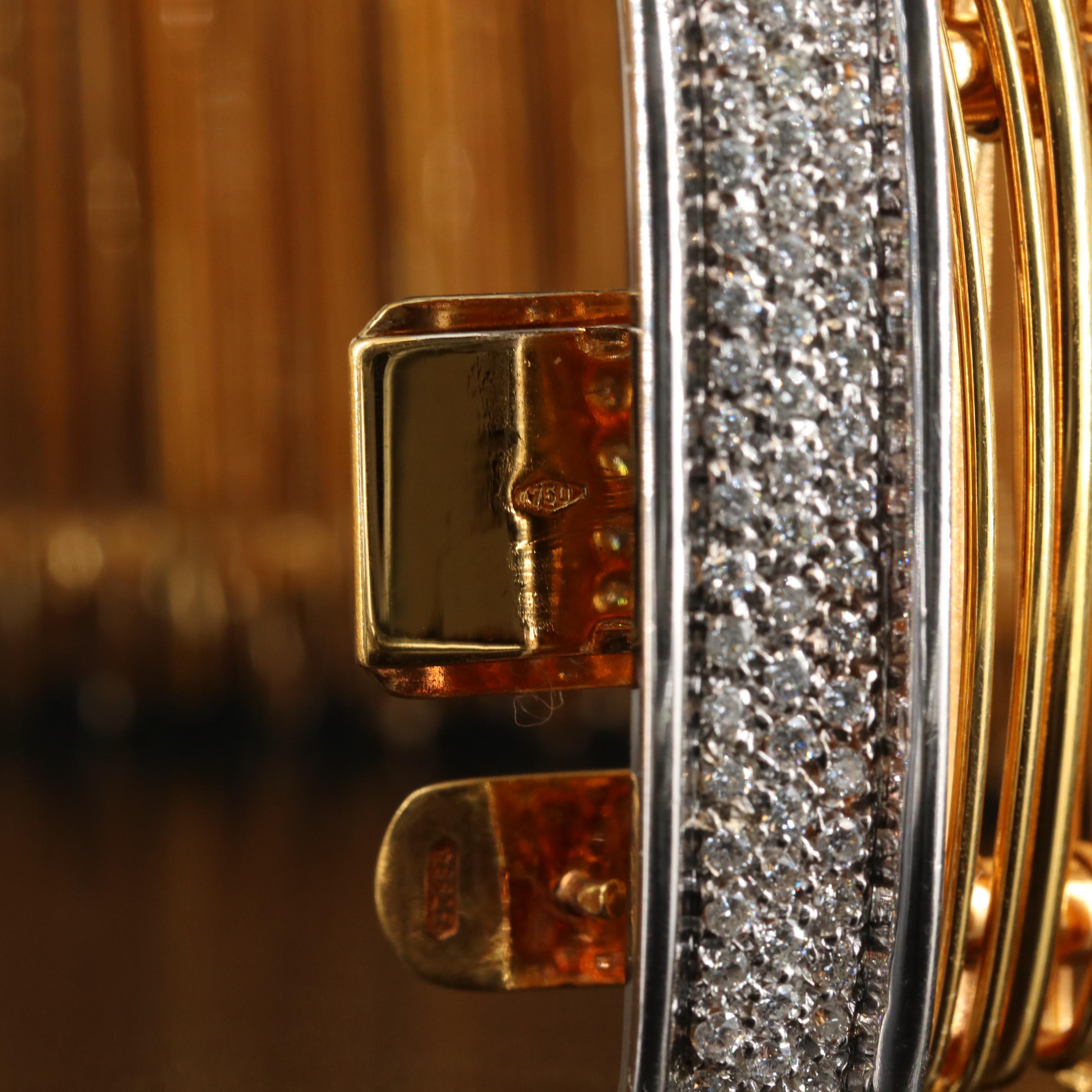 Orlando Orlandini 18K 0.82 CTW Pavé Diamond Wide Bracelet