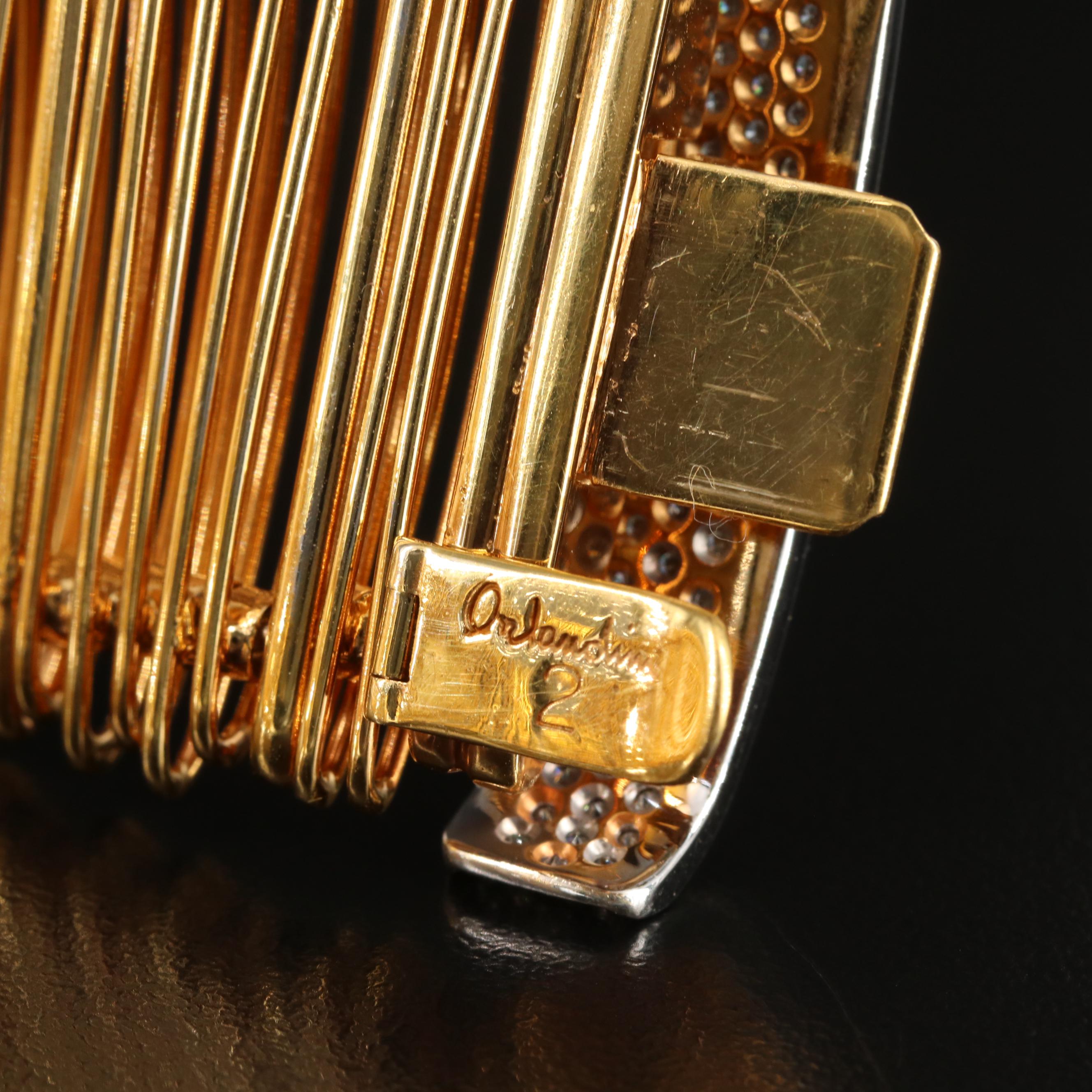 Orlando Orlandini 18K 0.82 CTW Pavé Diamond Wide Bracelet