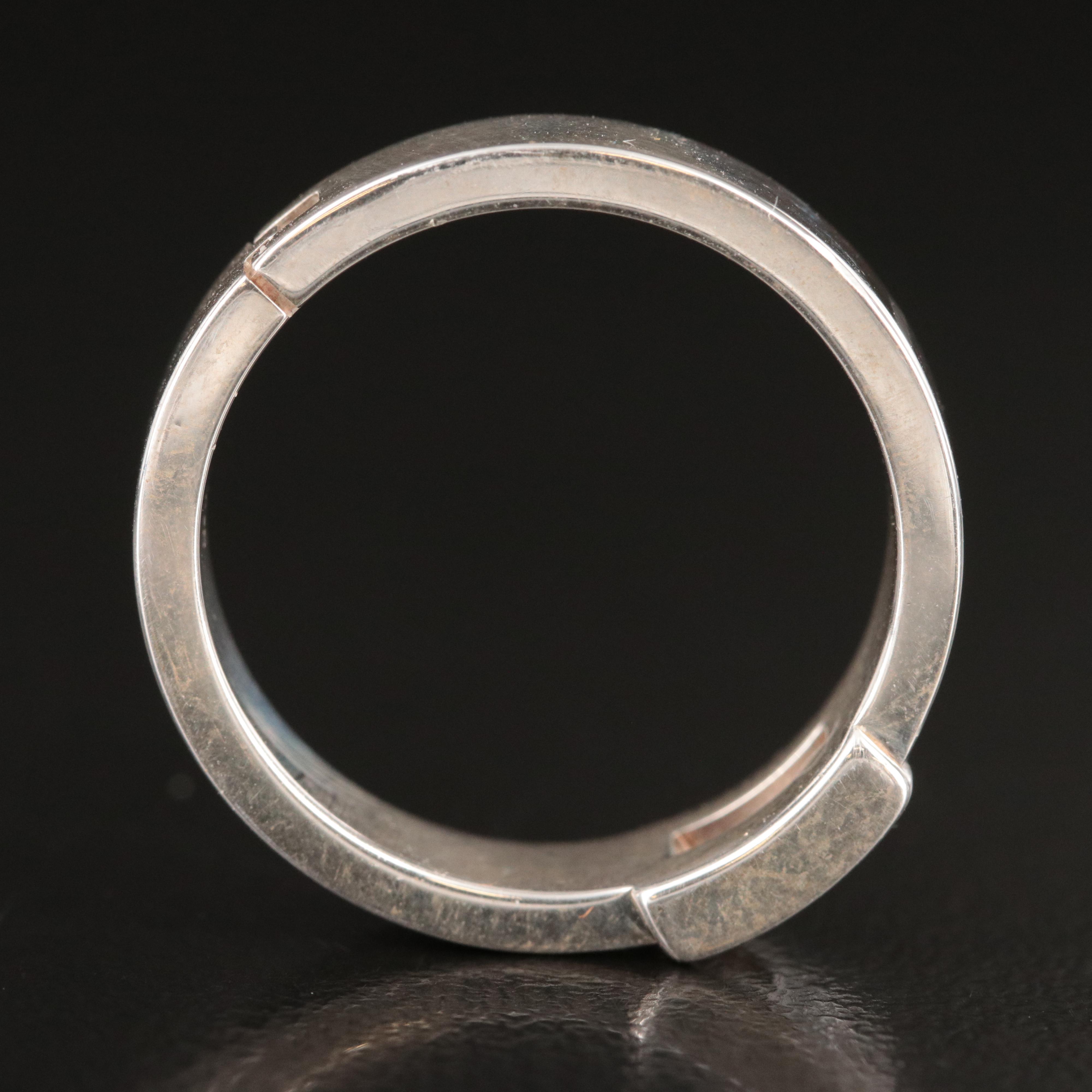 Hermès H Logo Hercules Sterling Ring