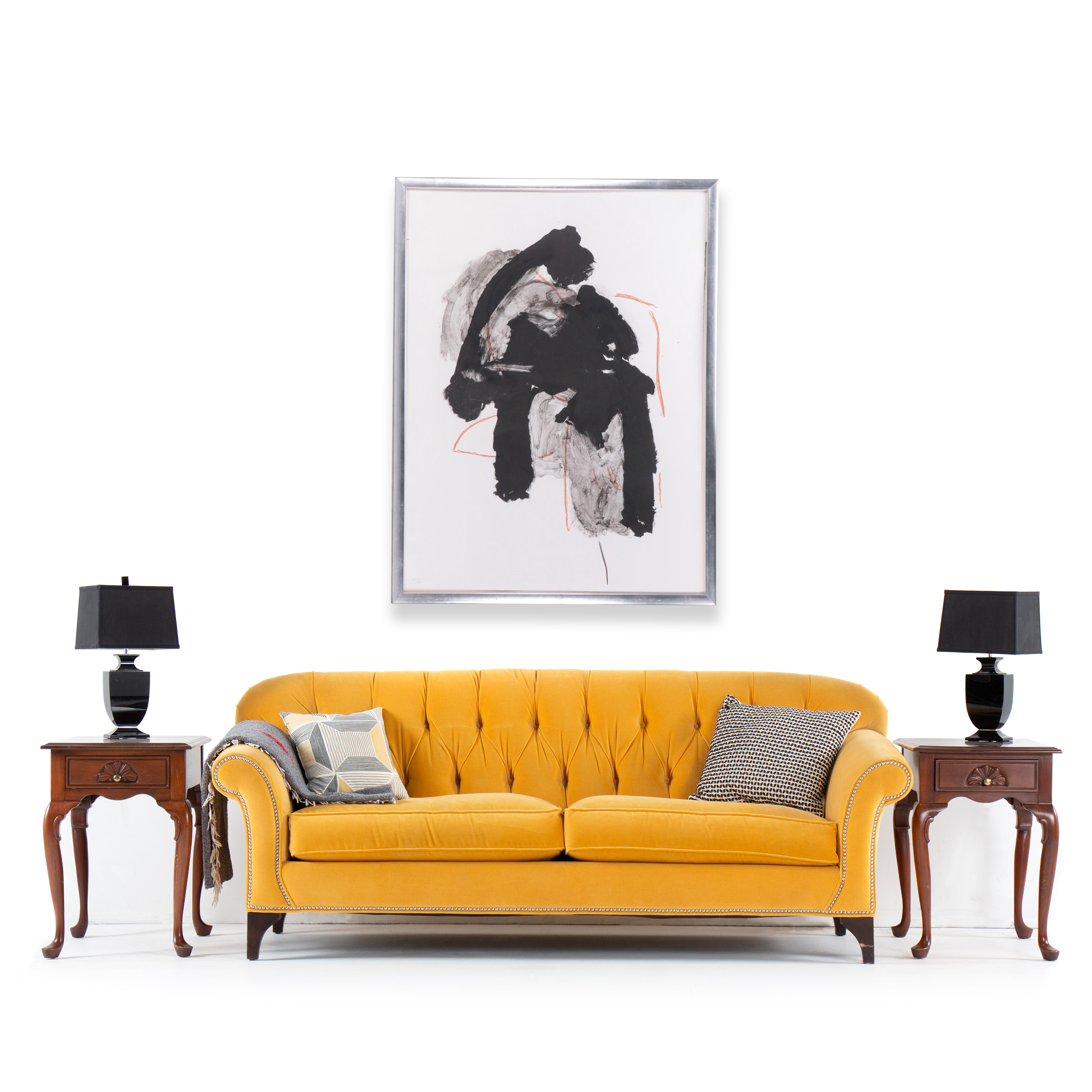 Robert Motherwell Abstract Expressionist Lithograph "Calligraphy I," 1989