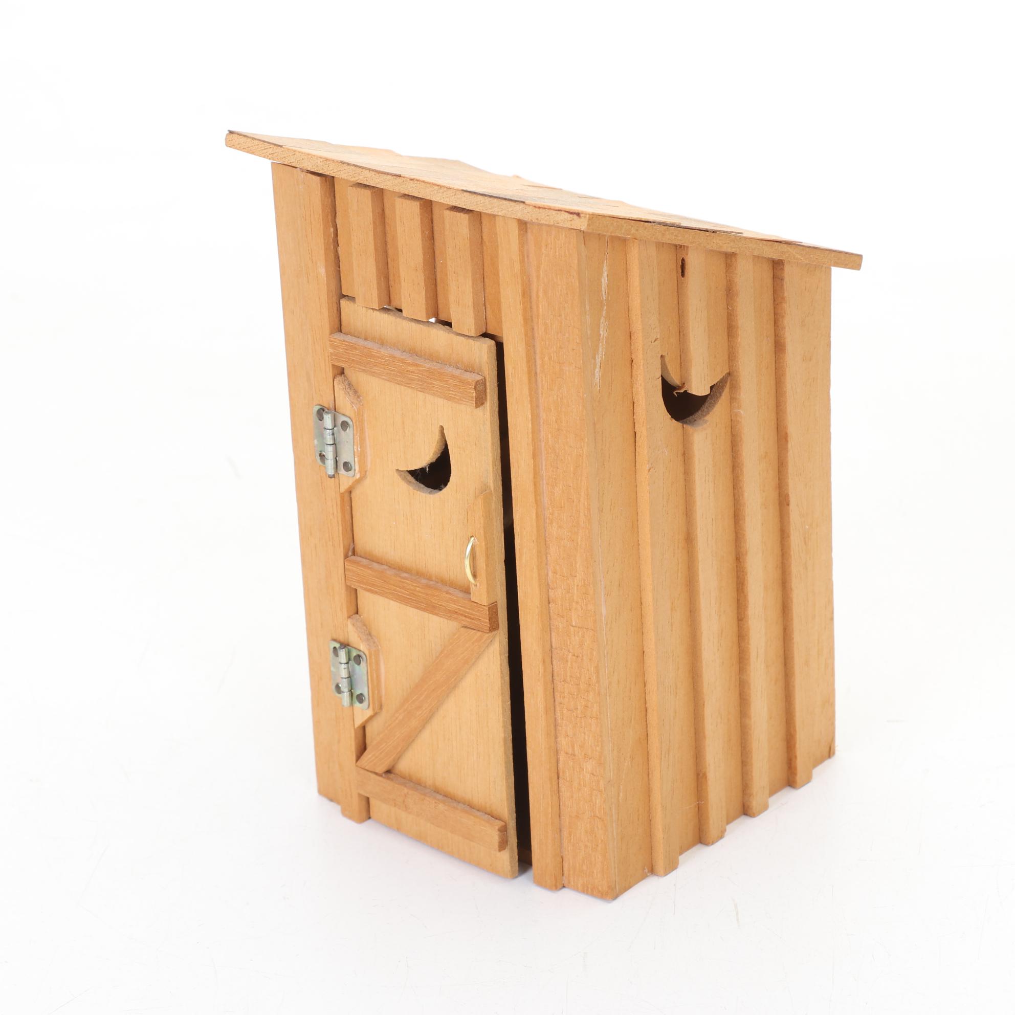 Miniature Greenhouse Scene Shadow Box with Other Dollhouse Furniture and Decor