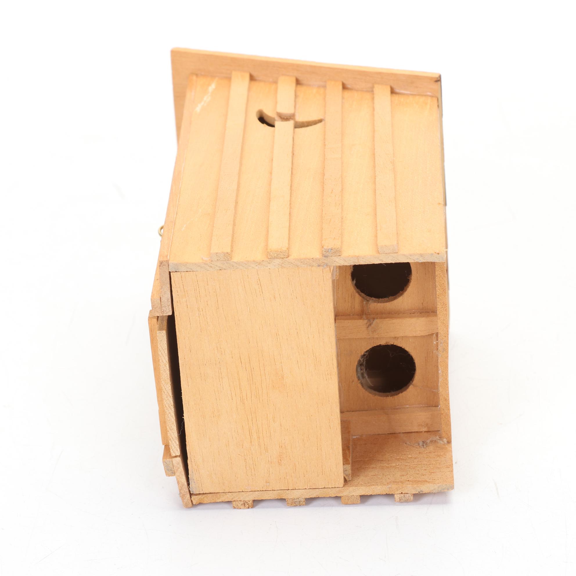 Miniature Greenhouse Scene Shadow Box with Other Dollhouse Furniture and Decor