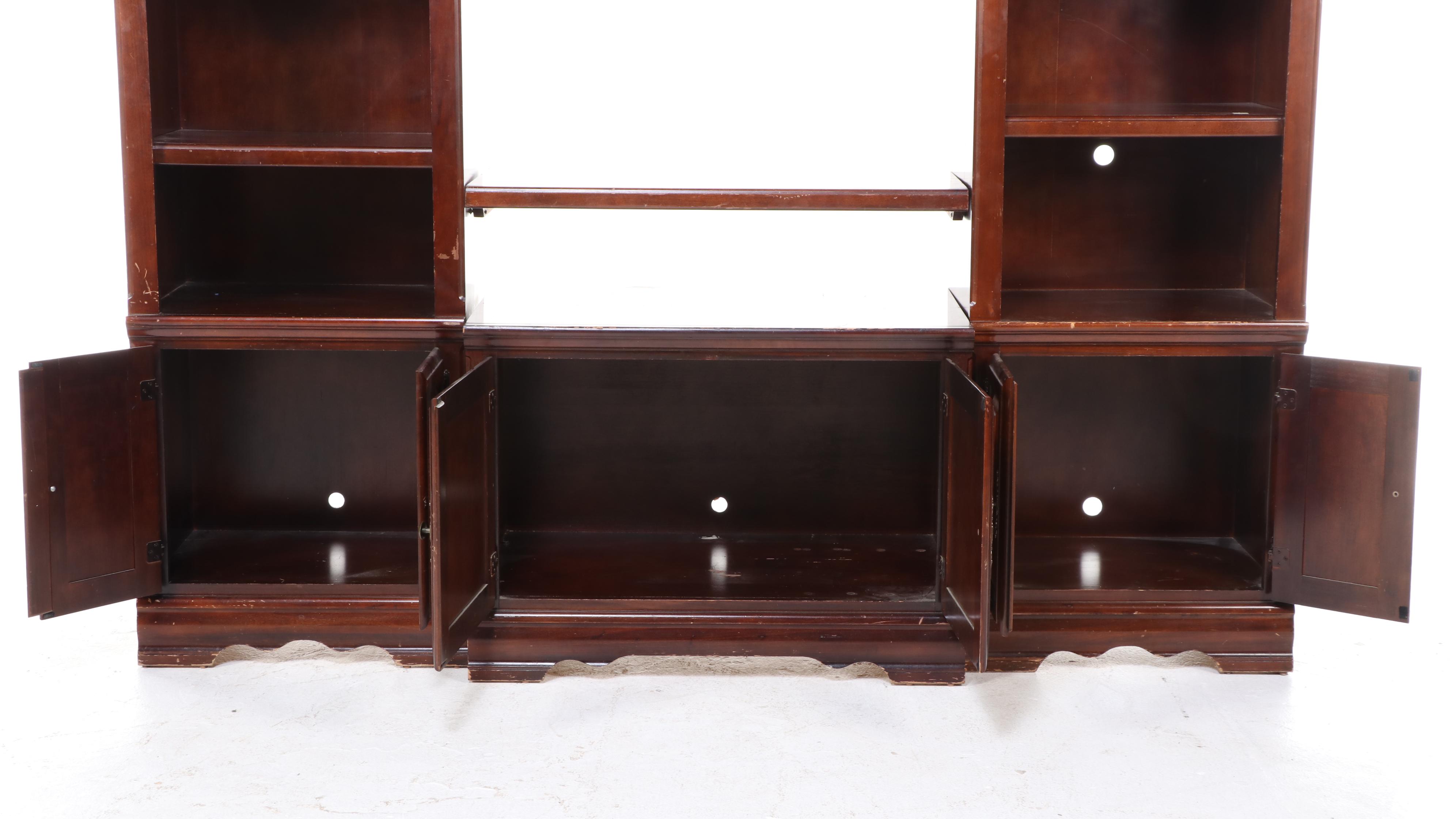 Federal Style Cherrywood Entertainment Center, Late 20th Century