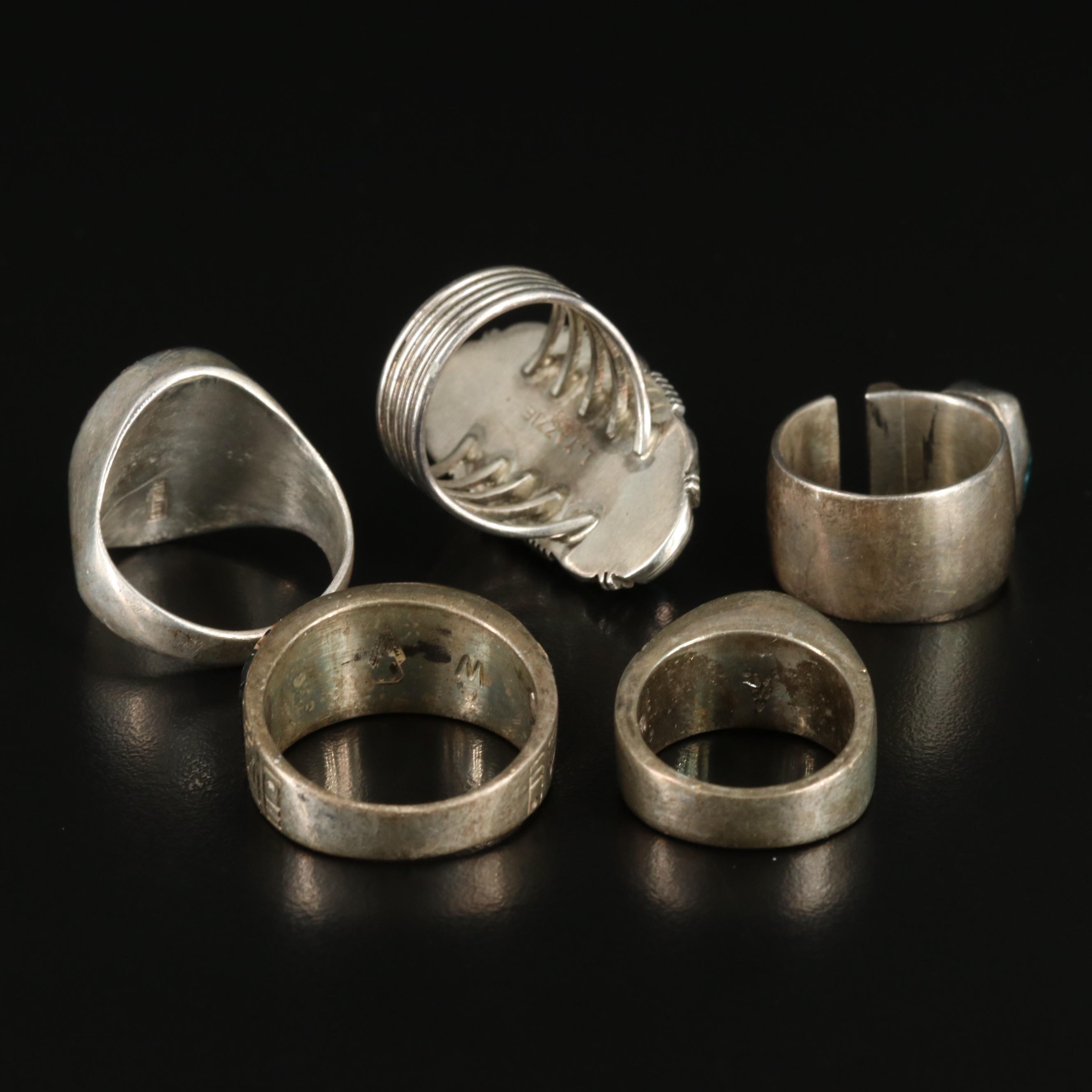 Leslie Yazzie Navajo Diné and Lilly Barrack Featured in Sterling Ring Collection