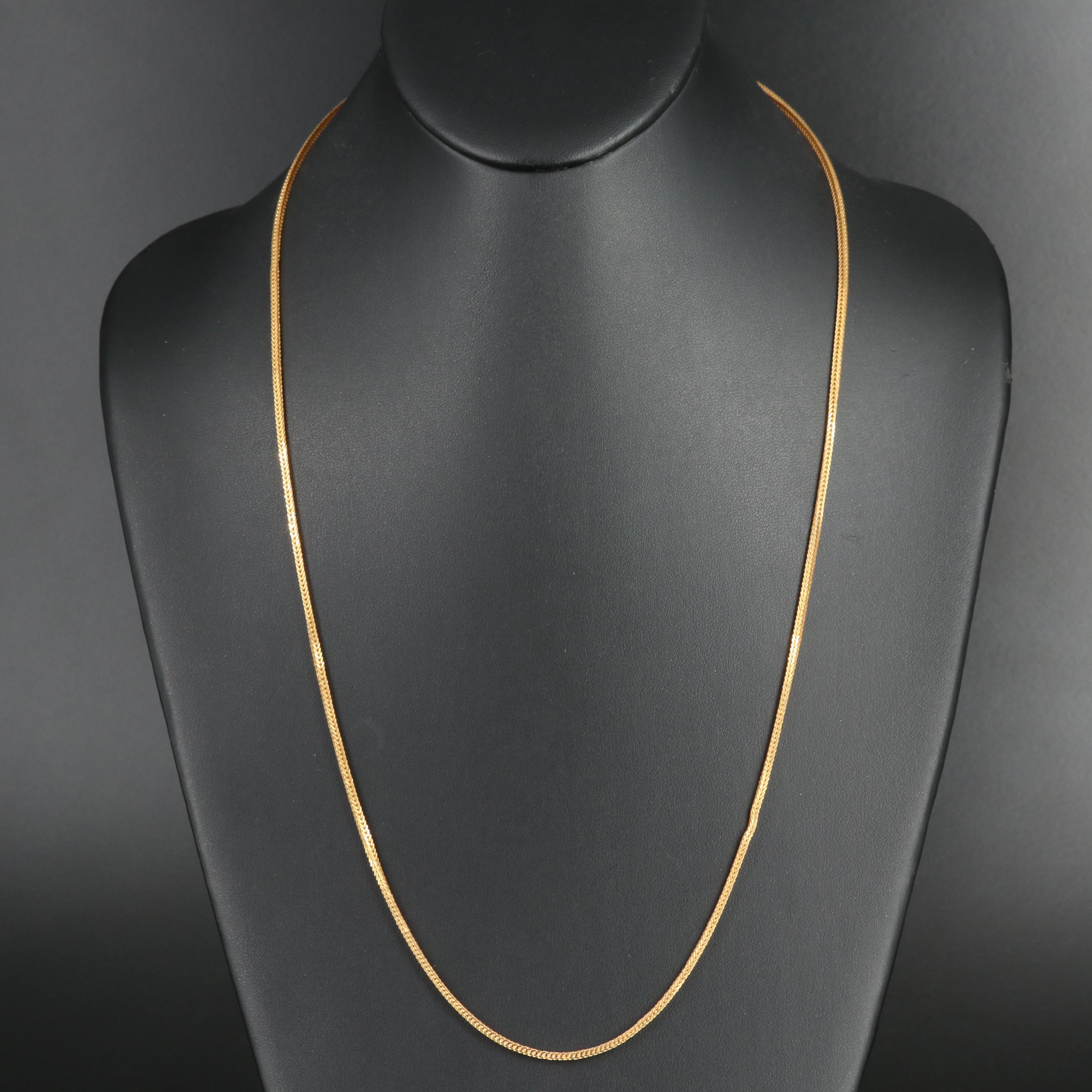 21K Foxtail Chain Necklace