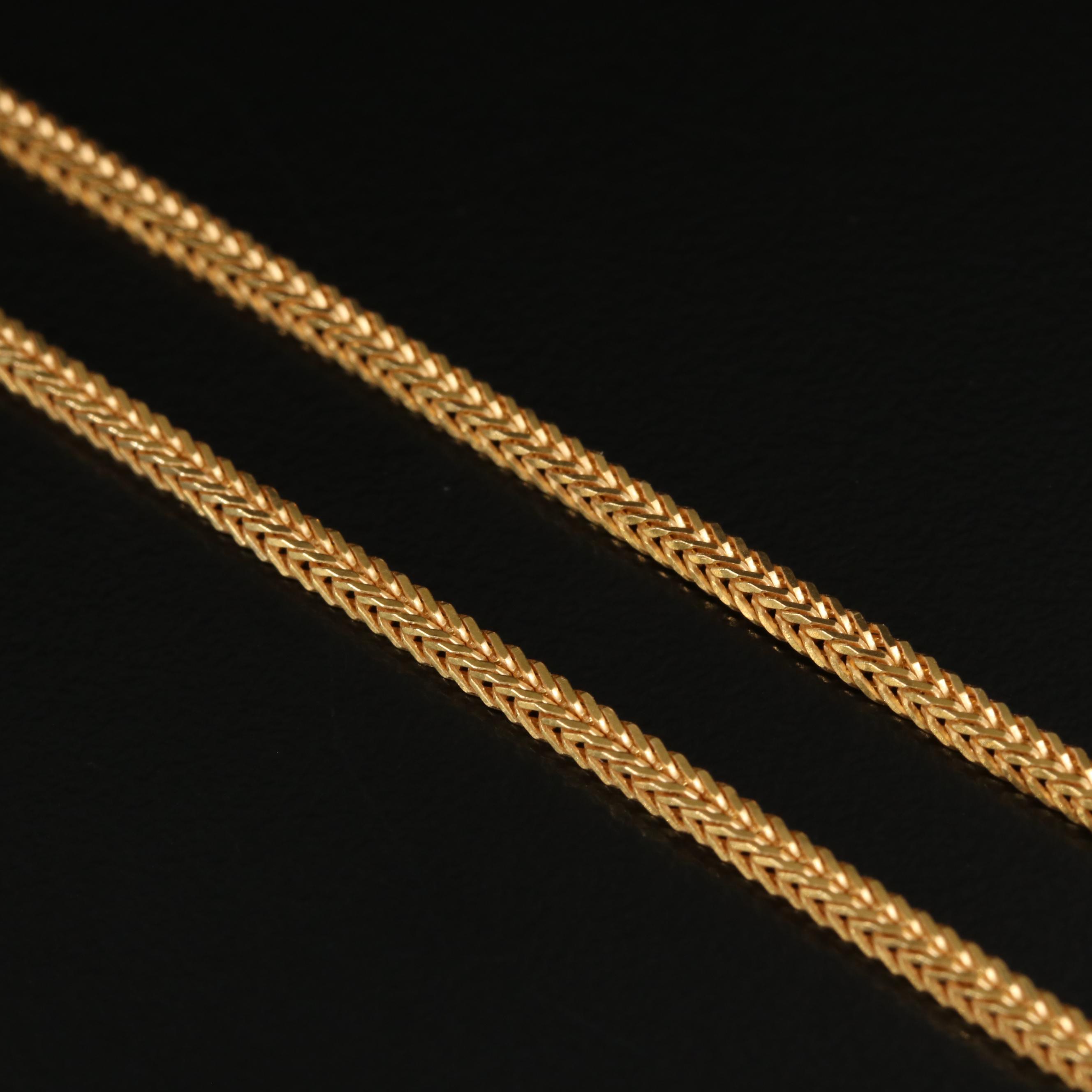 21K Foxtail Chain Necklace