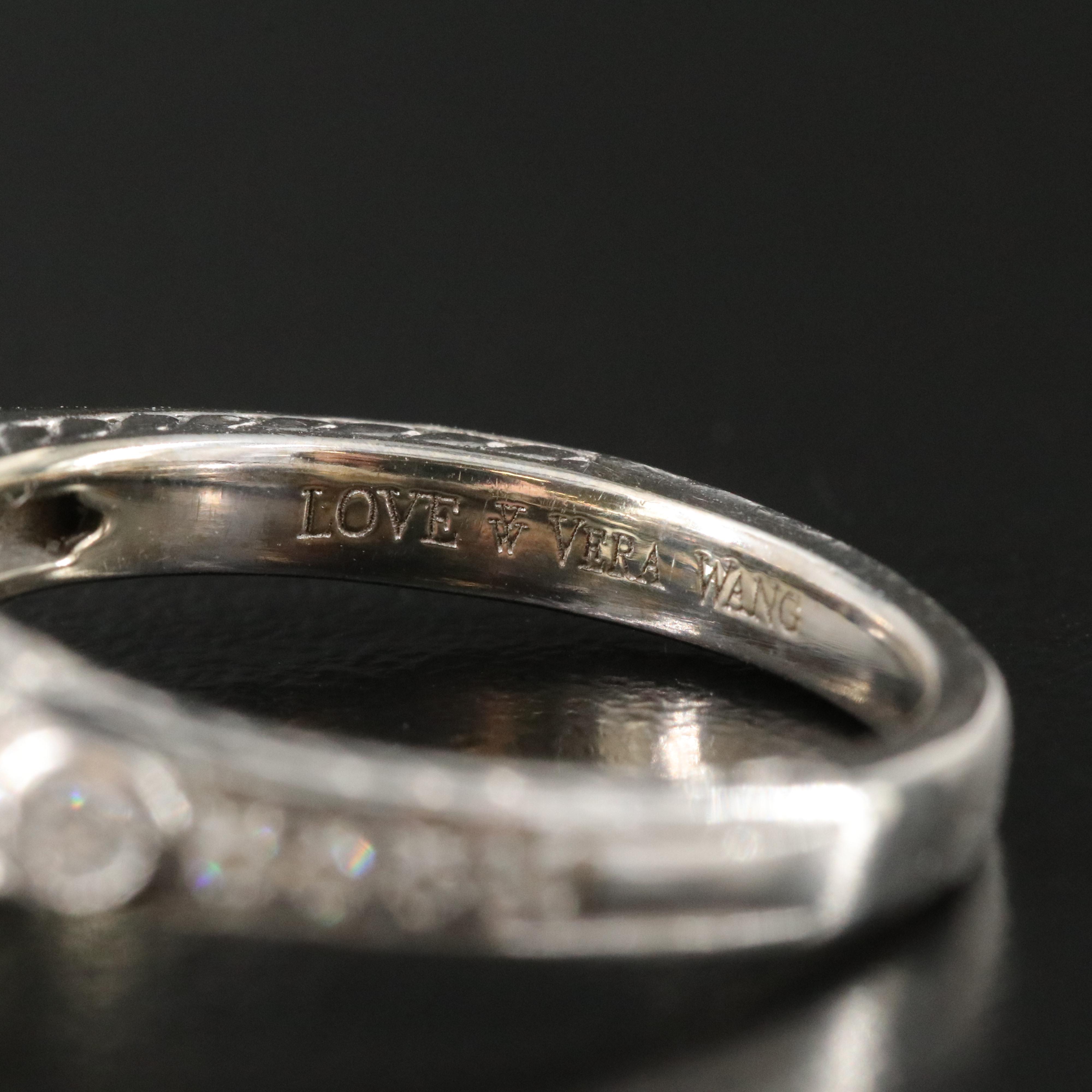 Vera Wang "Love" 14K 1.01 CTW Dimaond and Sapphire Ring