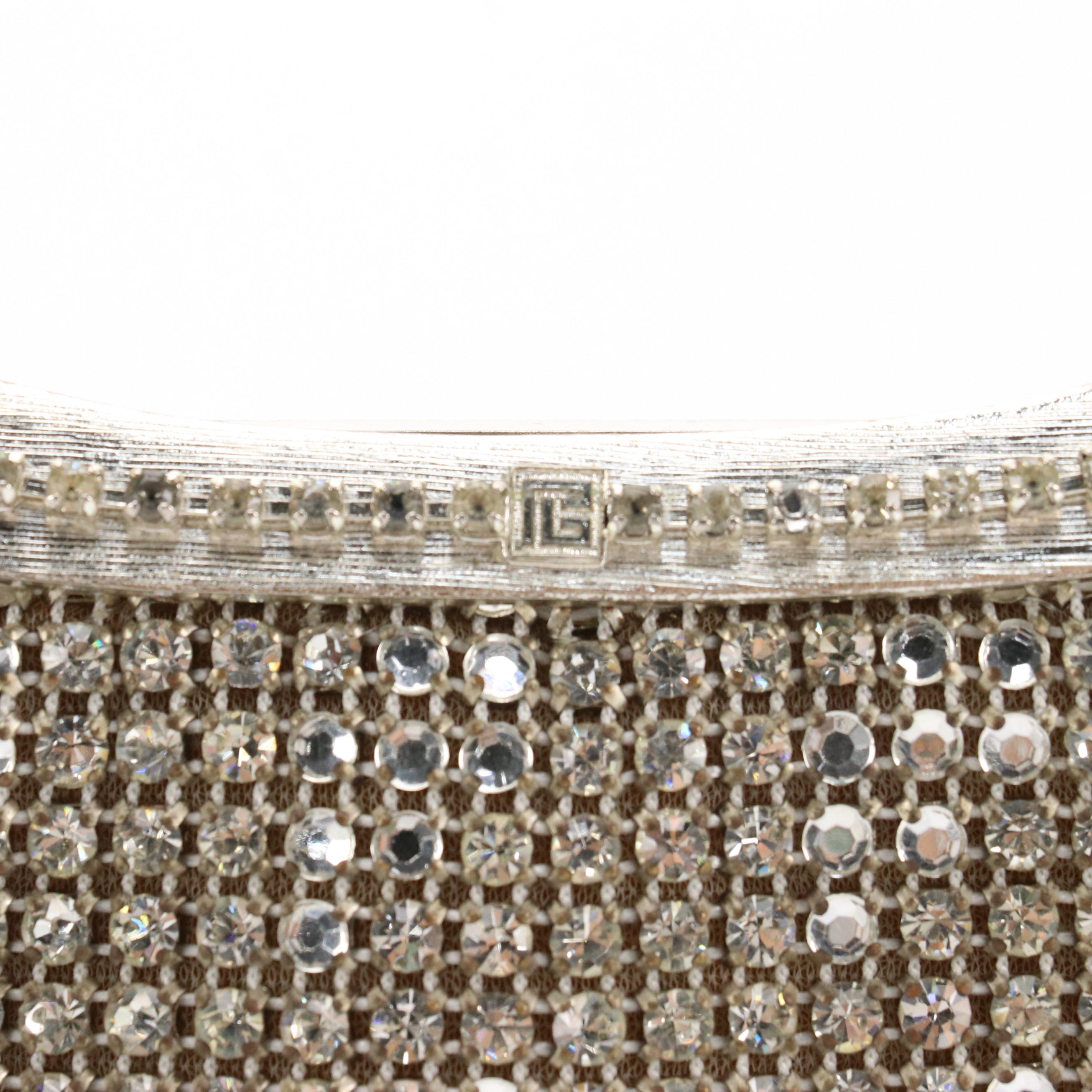 Pierre Balmain Vintage Rhinestone Crystal Embellished Evening Clutch Bag