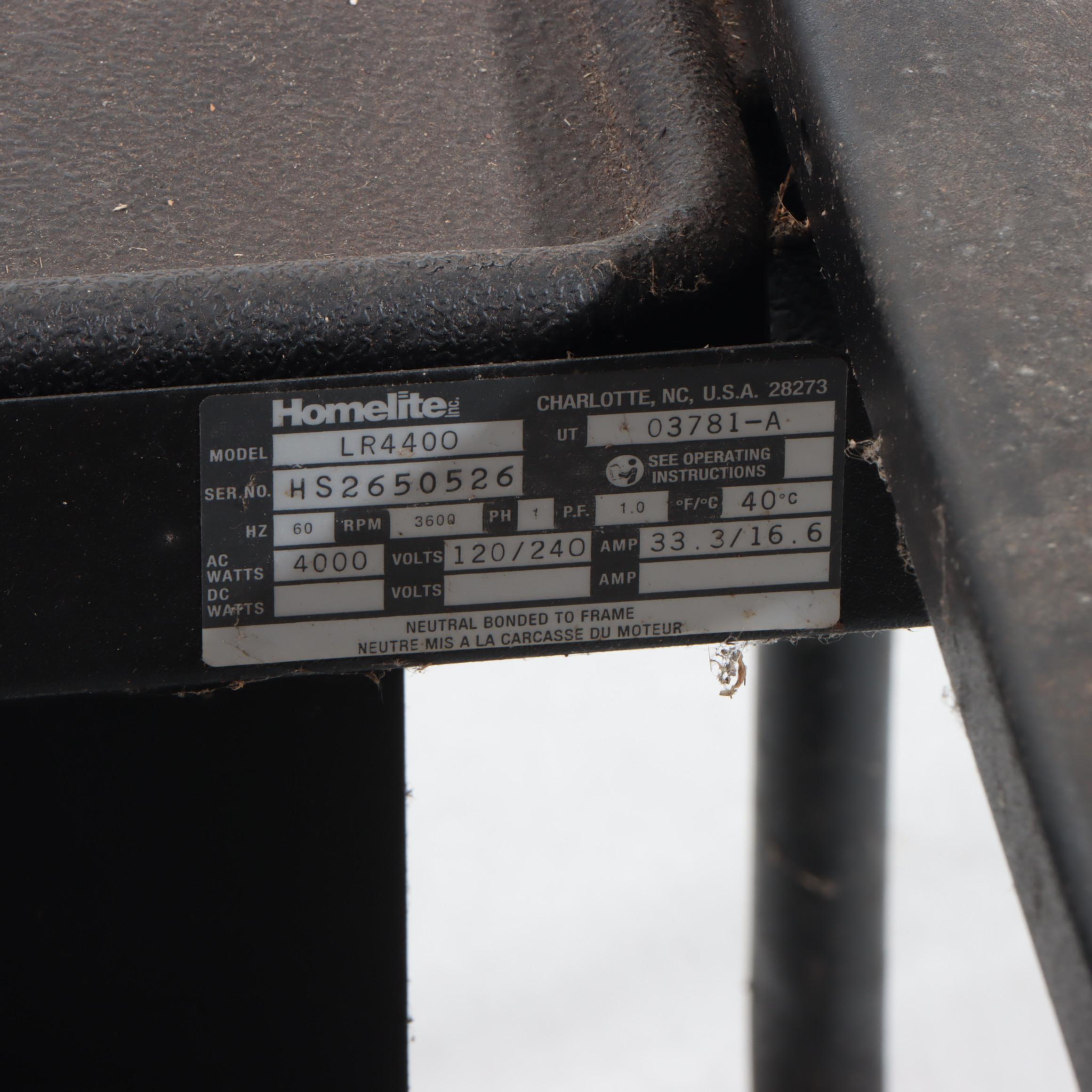 Homelite LR4400 Generator