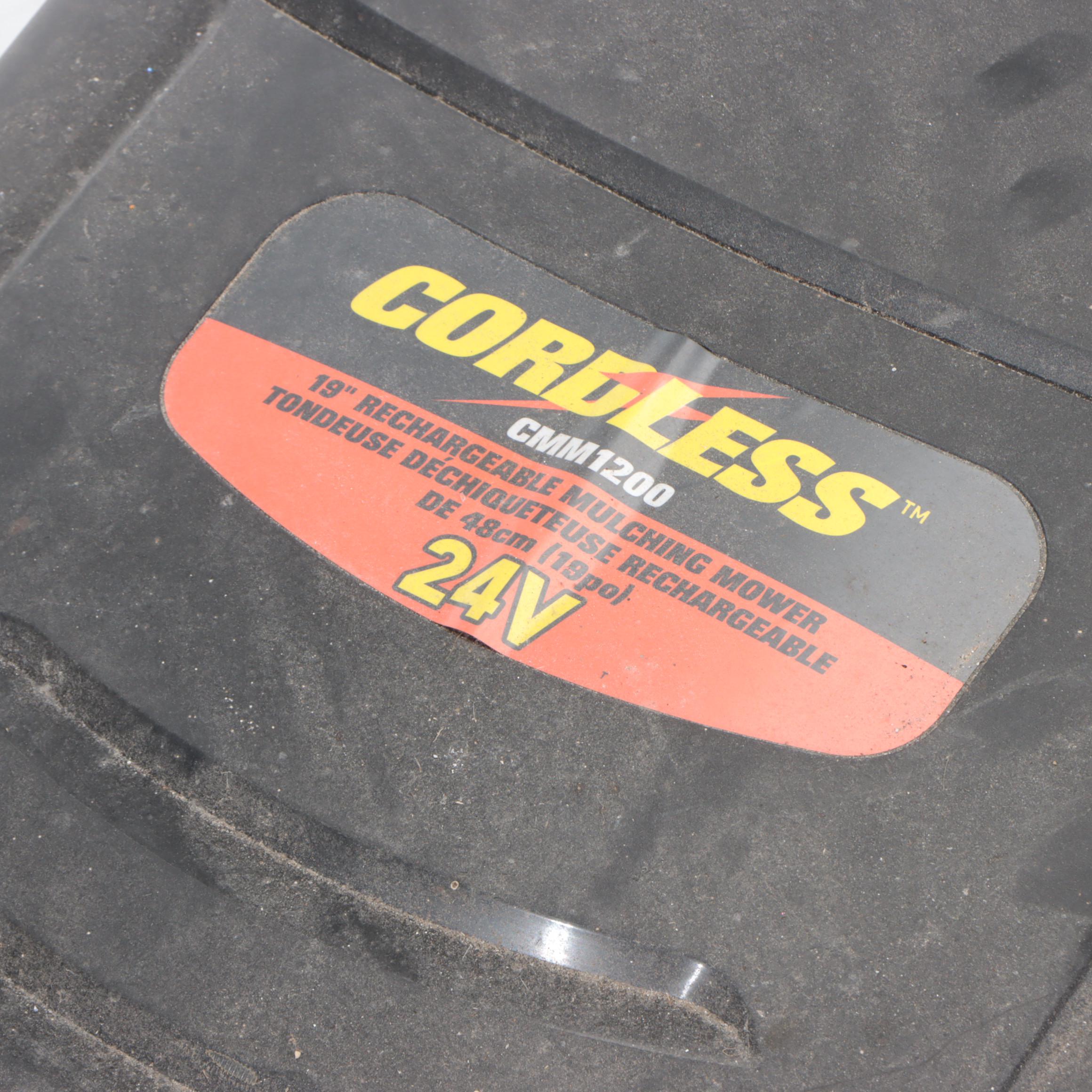 Black and Decker Cordless CMM1200 Lawnmower with Bag