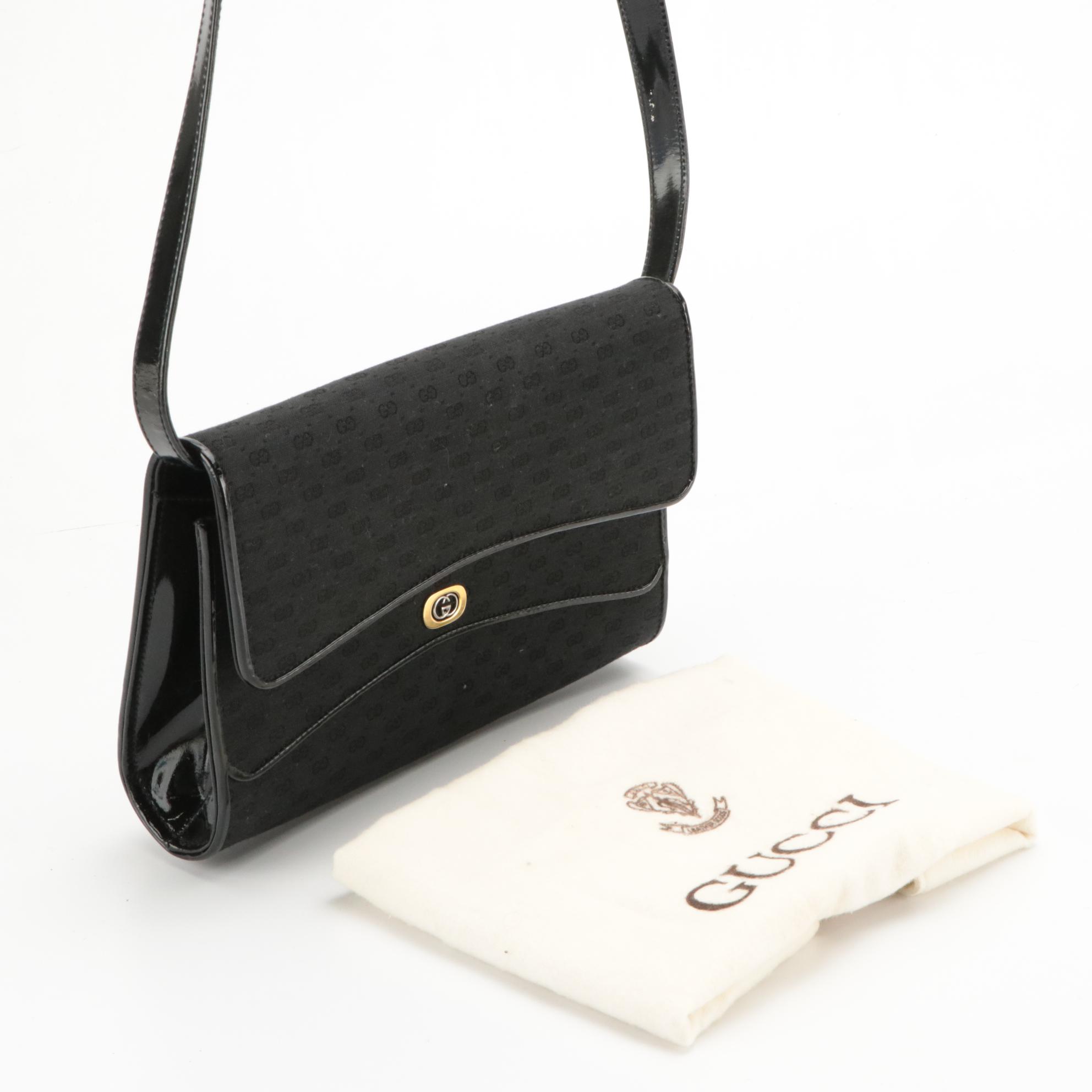 Gucci Interlocking GG Convertible Clutch in GG Canvas with Box, circa 1980