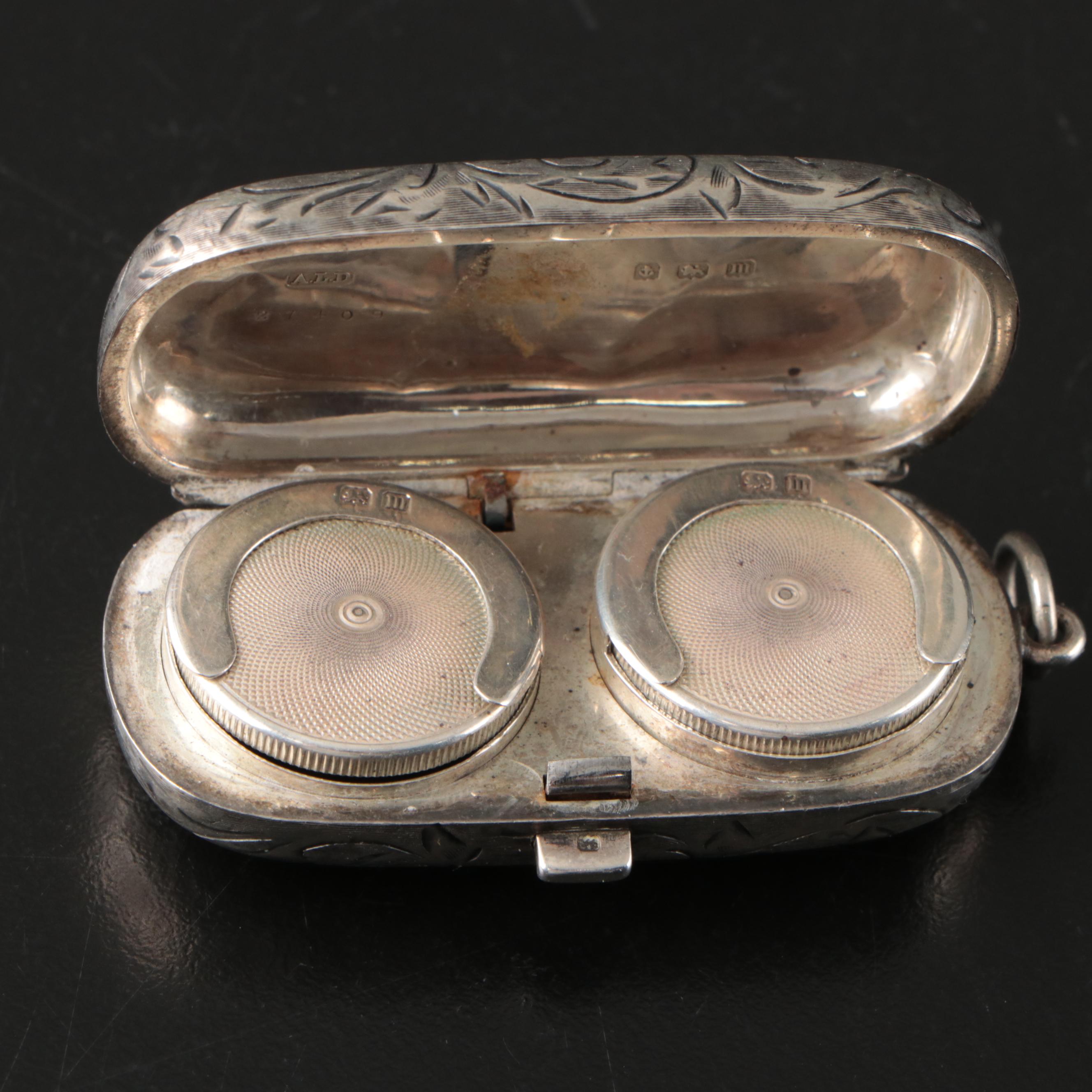 Dennison Watch Case Co. Engraved Sterling Silver Coin Purse, 1911