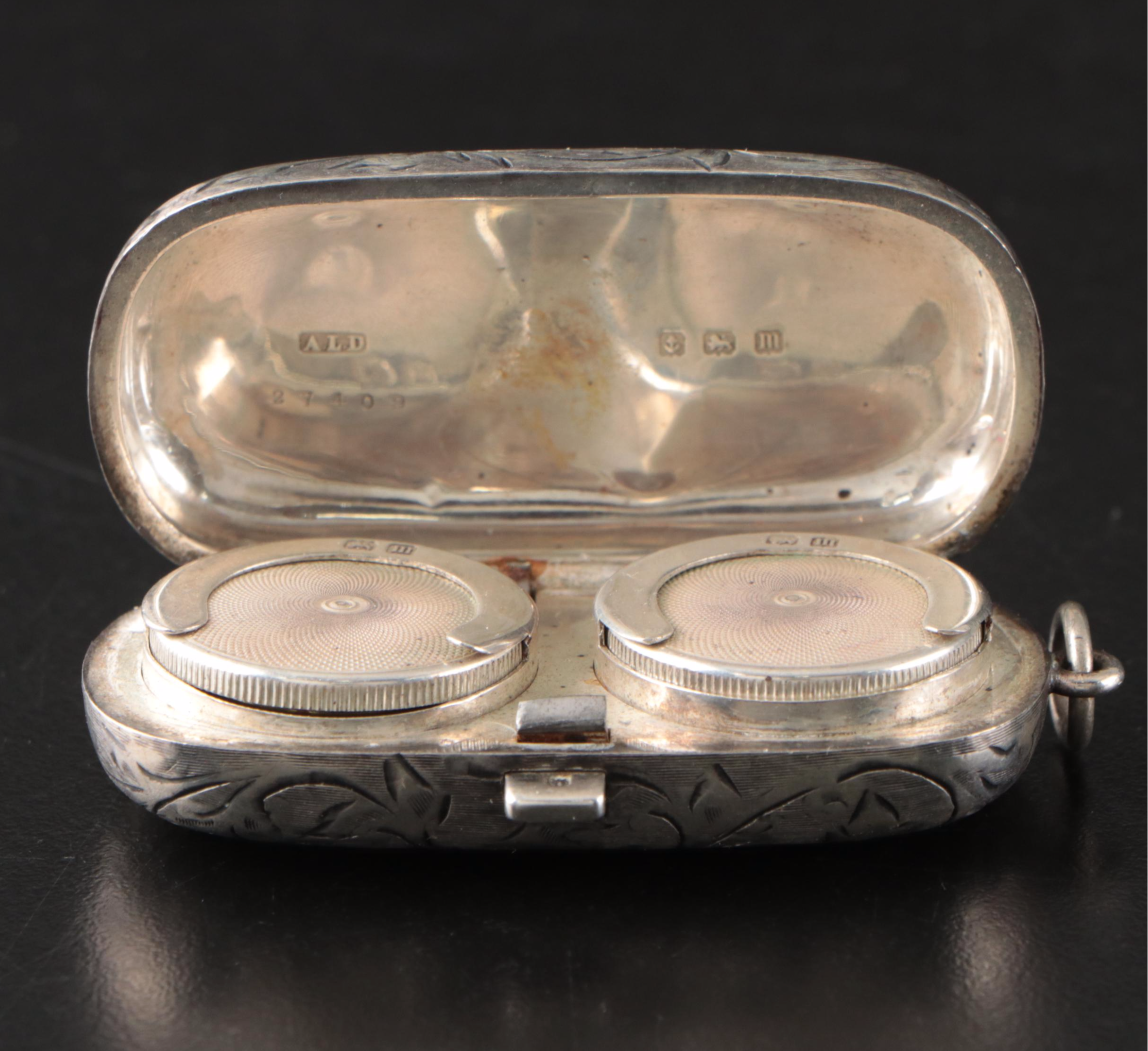 Dennison Watch Case Co. Engraved Sterling Silver Coin Purse, 1911