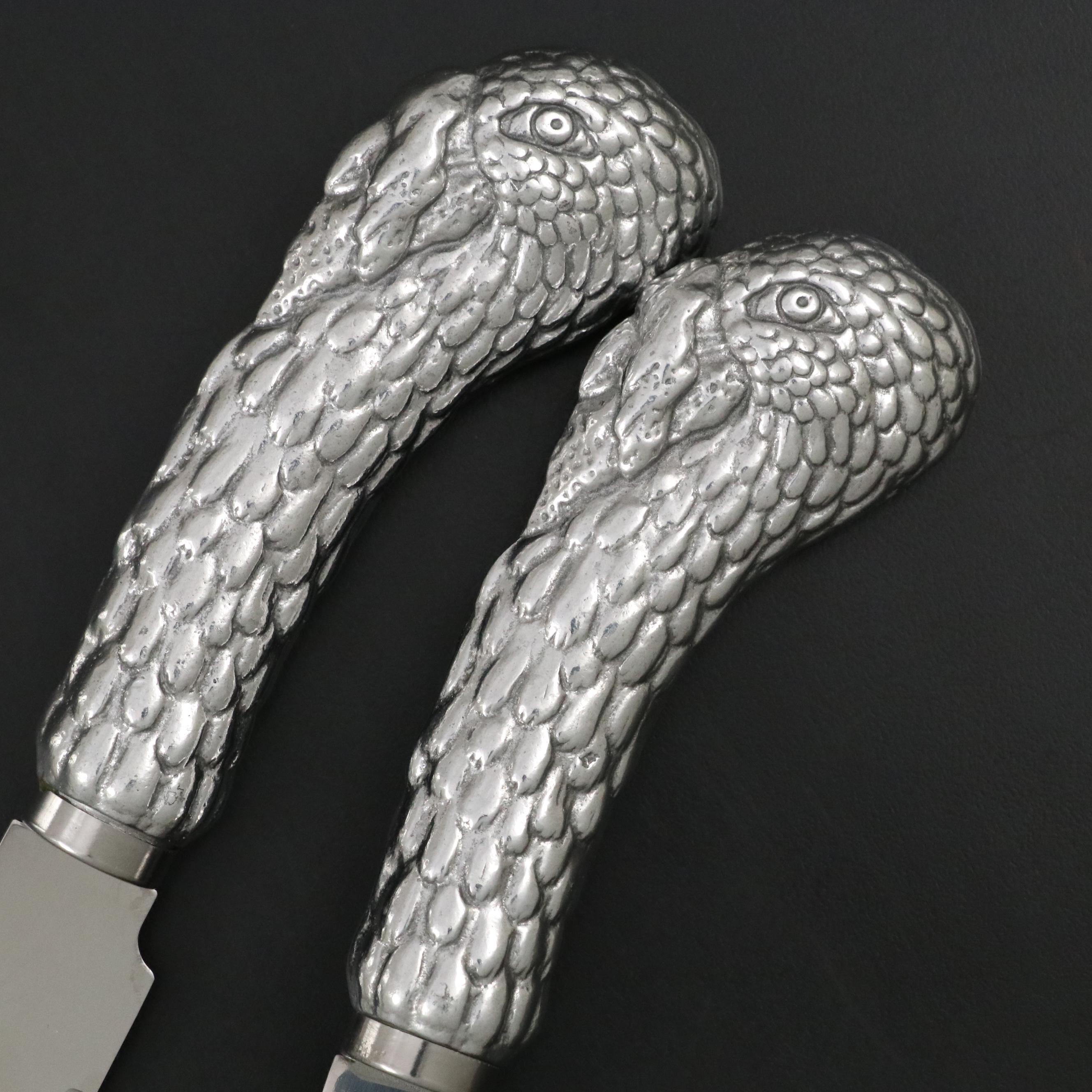 Arthur Court "American Wilderness" Aluminum and Stainless Steel Carving Set