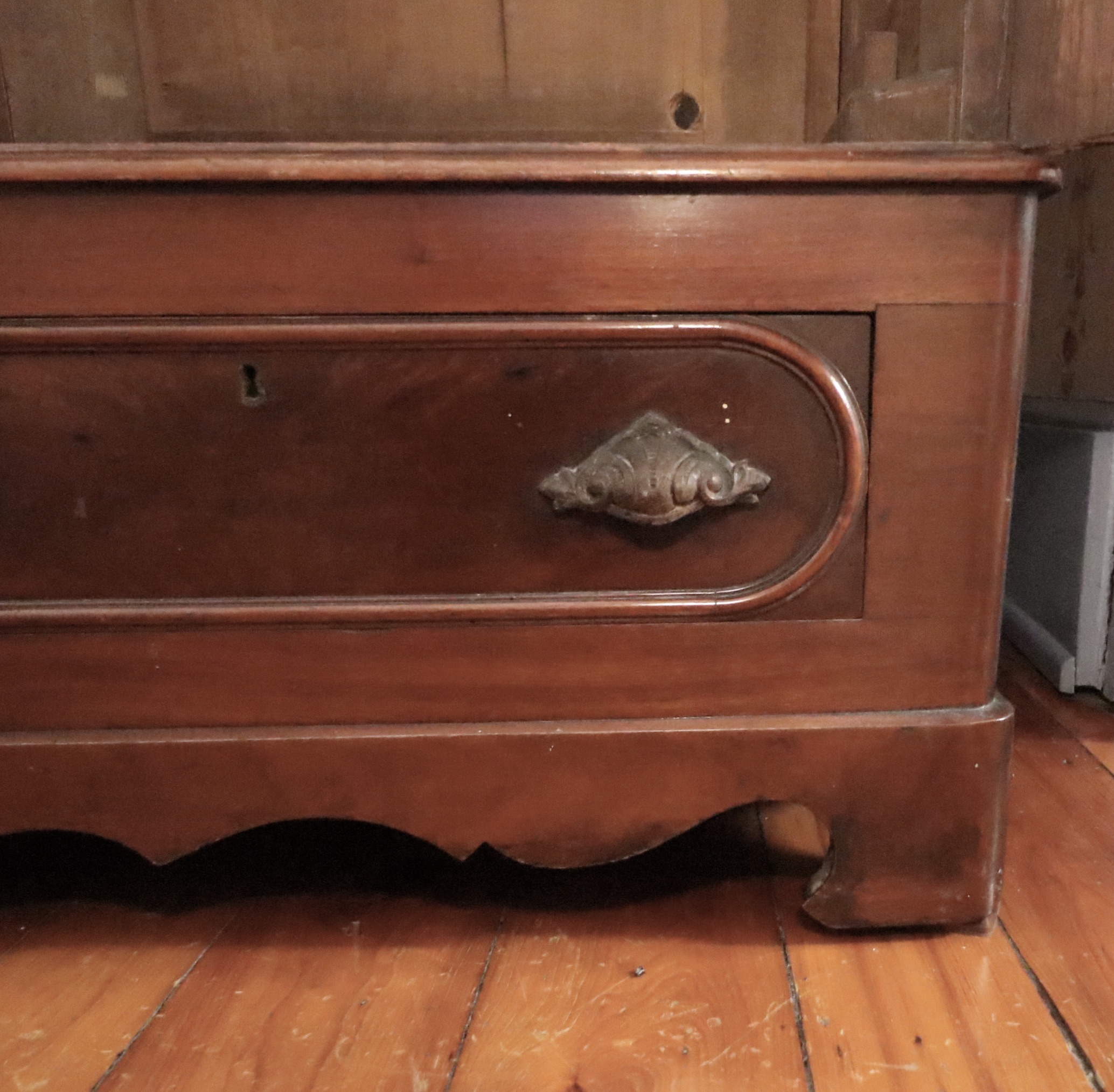 Victorian Rococo Revival Walnut Knockdown Wardrobe, Mid-19th Century