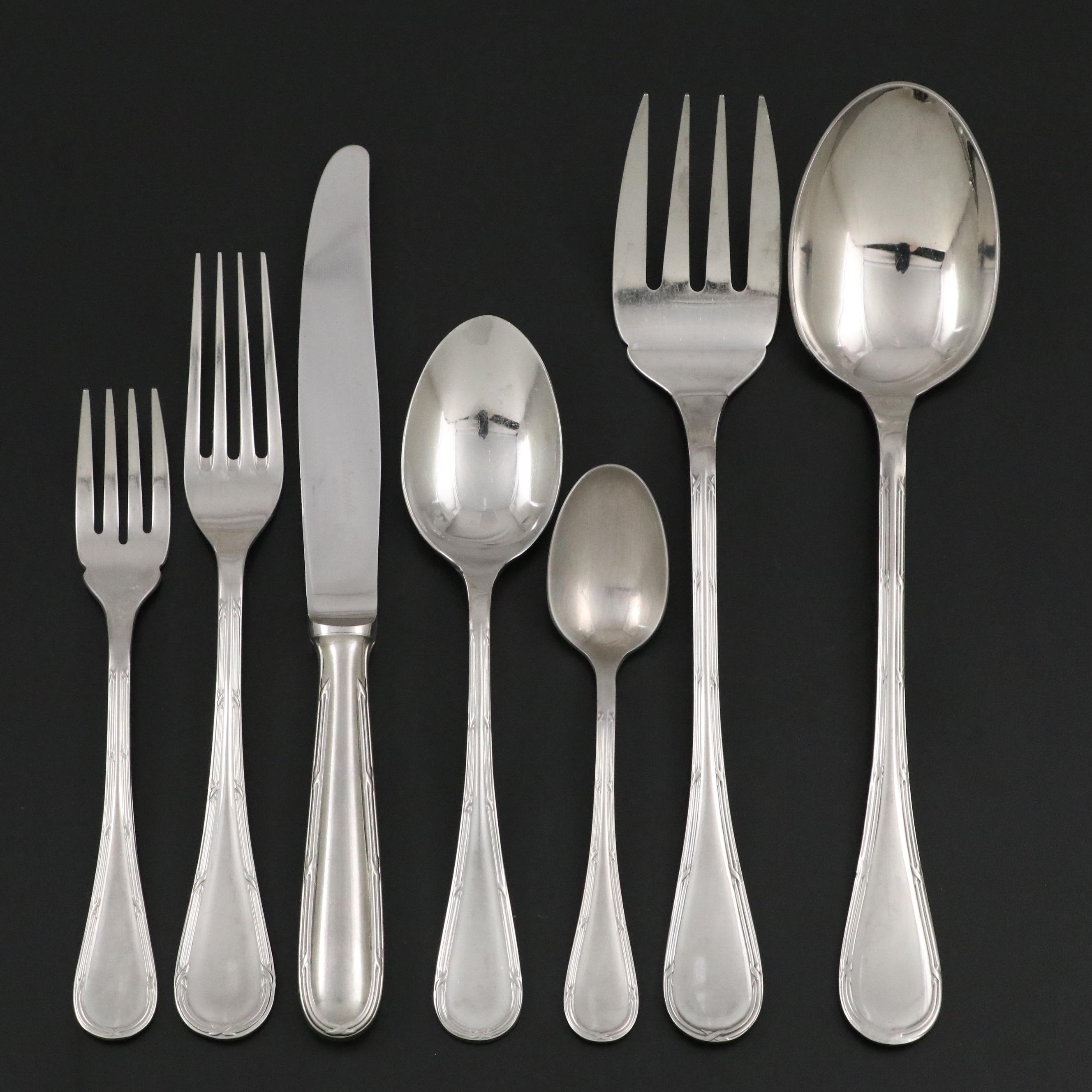 Christofle "Pastorale" Stainless Flatware Set