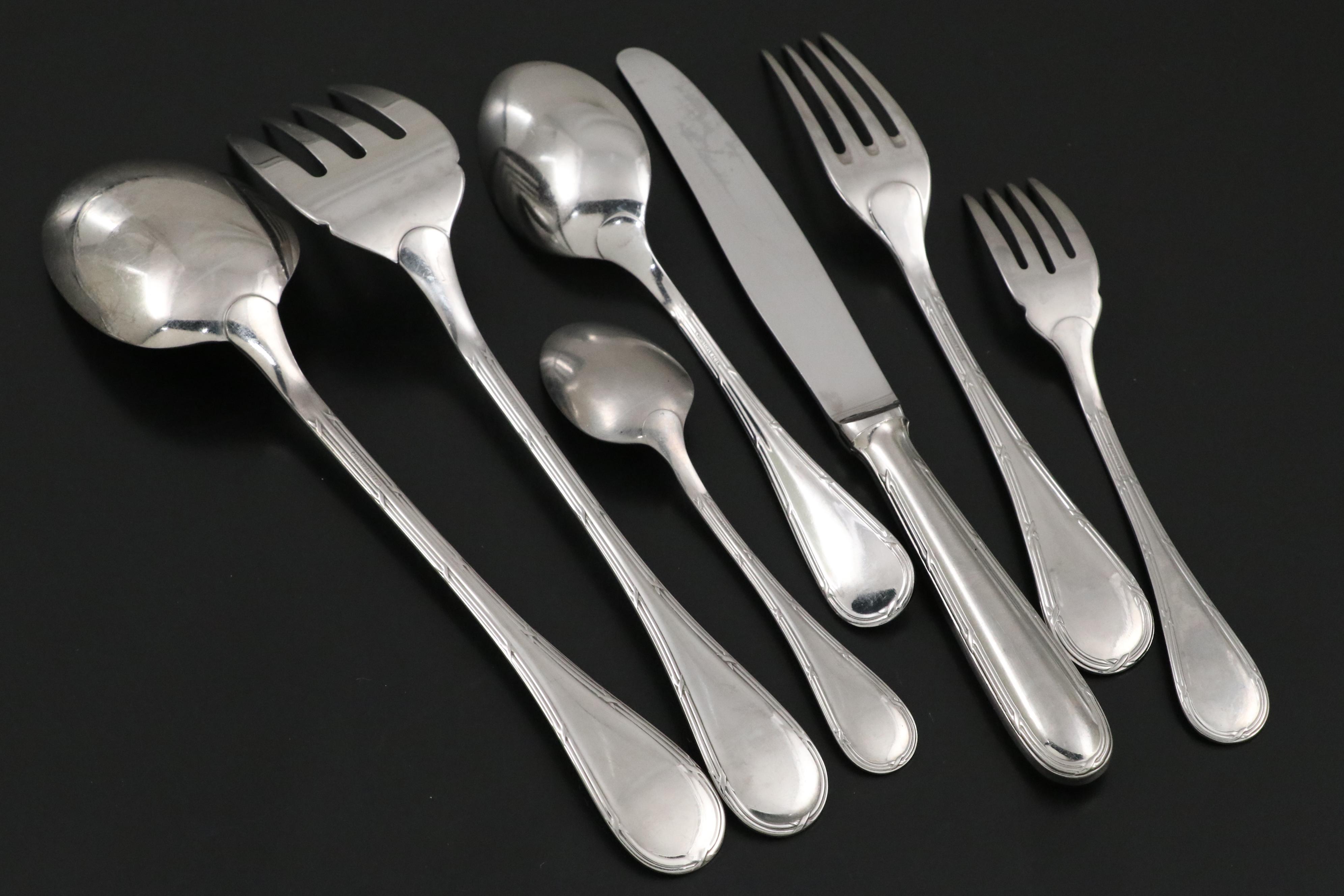 Christofle "Pastorale" Stainless Flatware Set