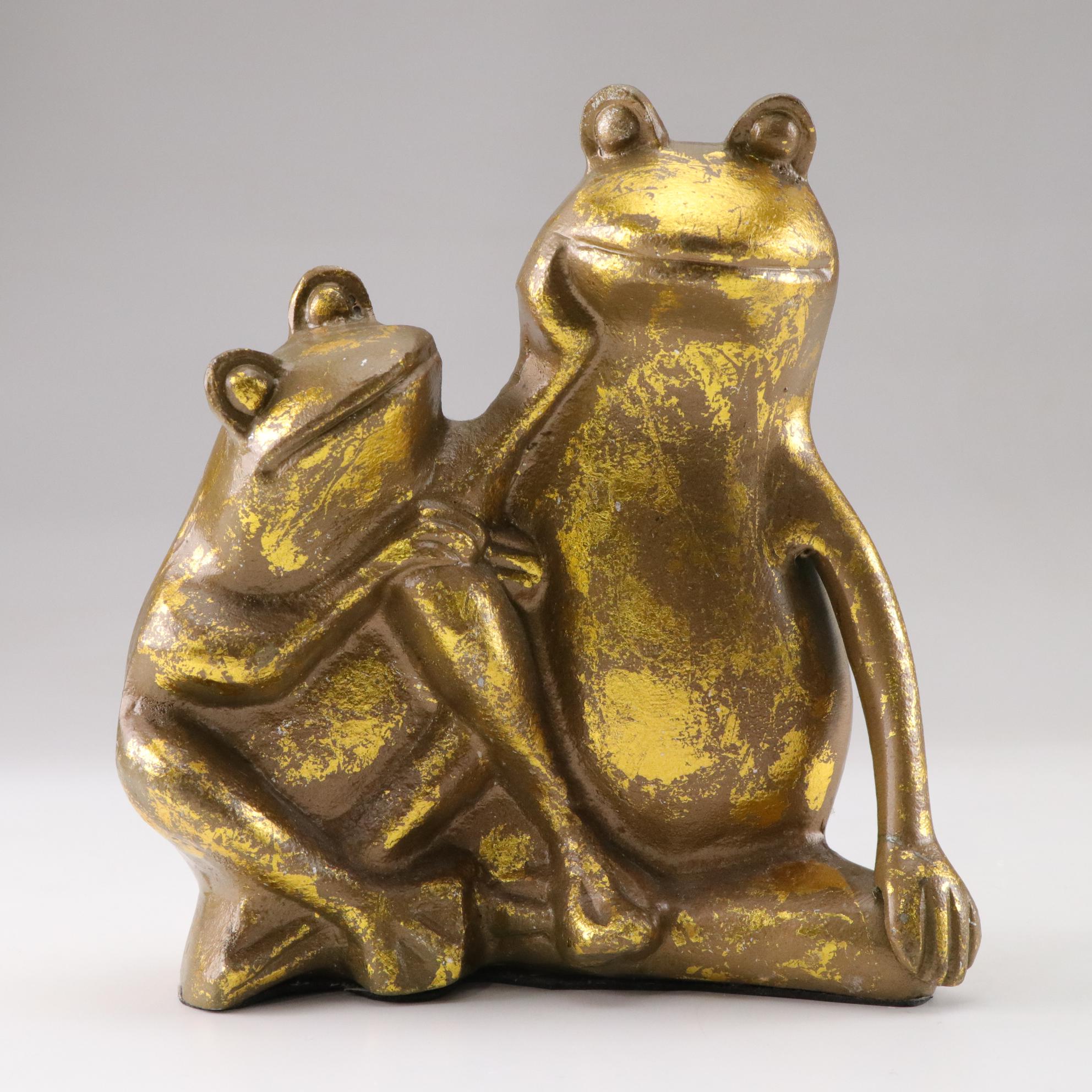 Blown Glass Trinket Dishes, Gilded Pondering Frog Buddy Sculpture, & More Decor