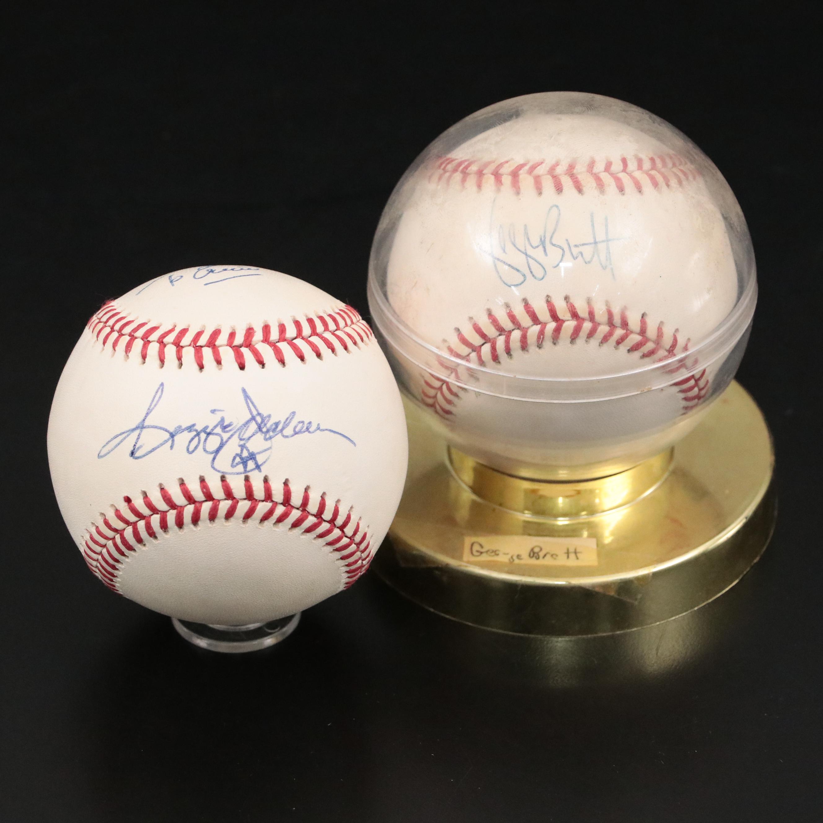 Reggie Jackson and George Brett Signed Rawlings Official AL Baseballs