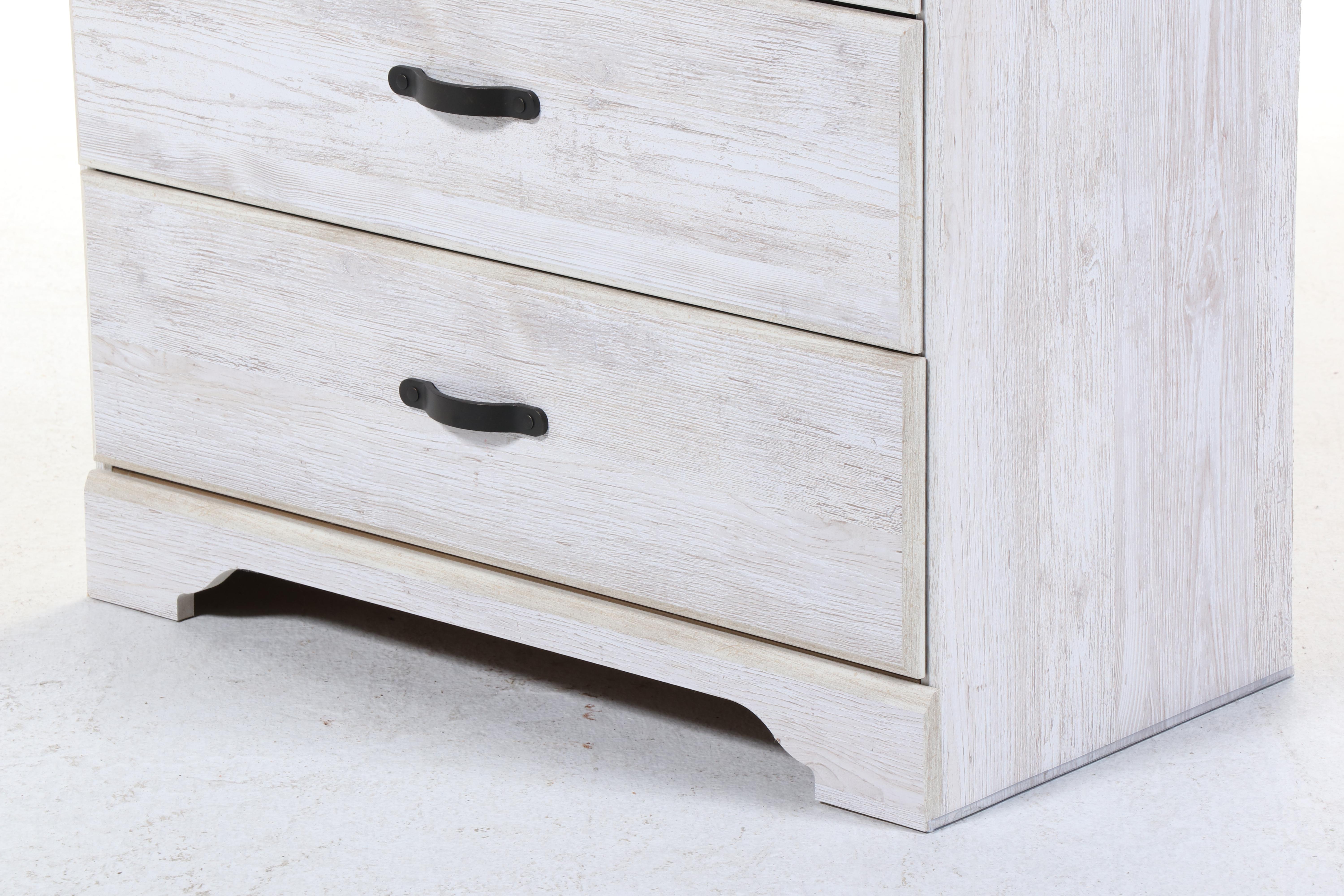 Ashley Furniture White-Washed Finish Chest and Dresser