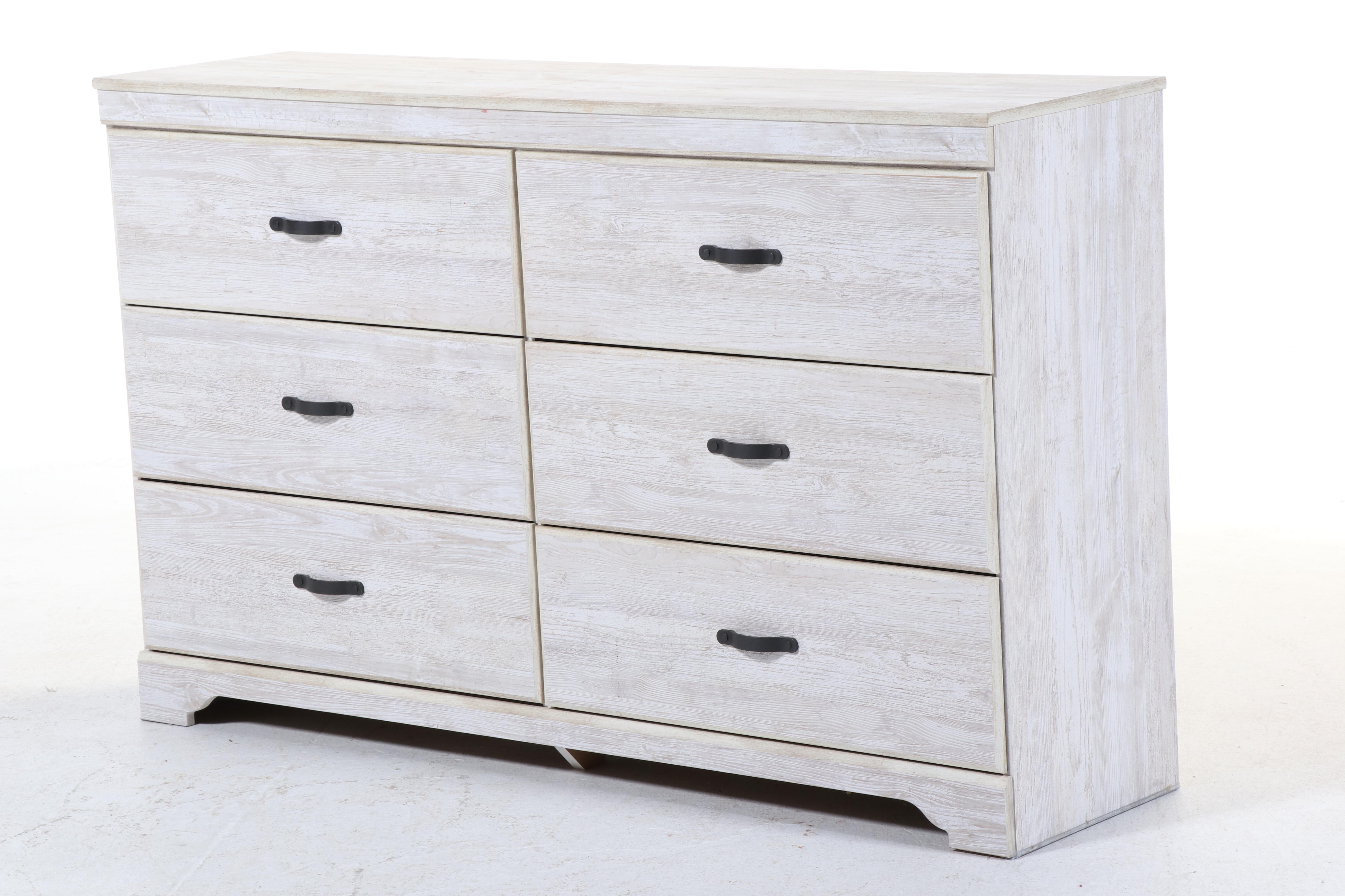 Ashley Furniture White-Washed Finish Chest and Dresser