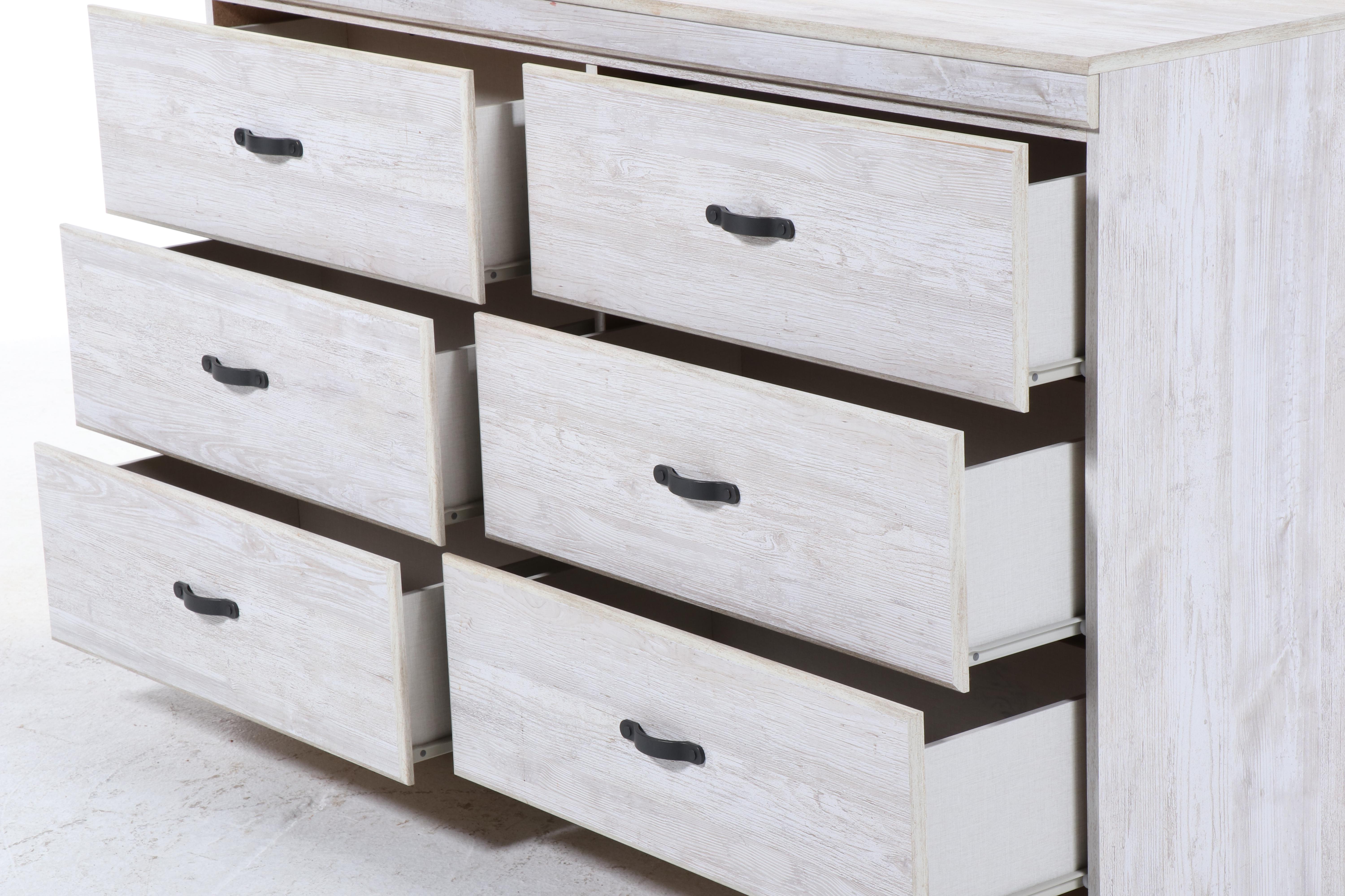 Ashley Furniture White-Washed Finish Chest and Dresser