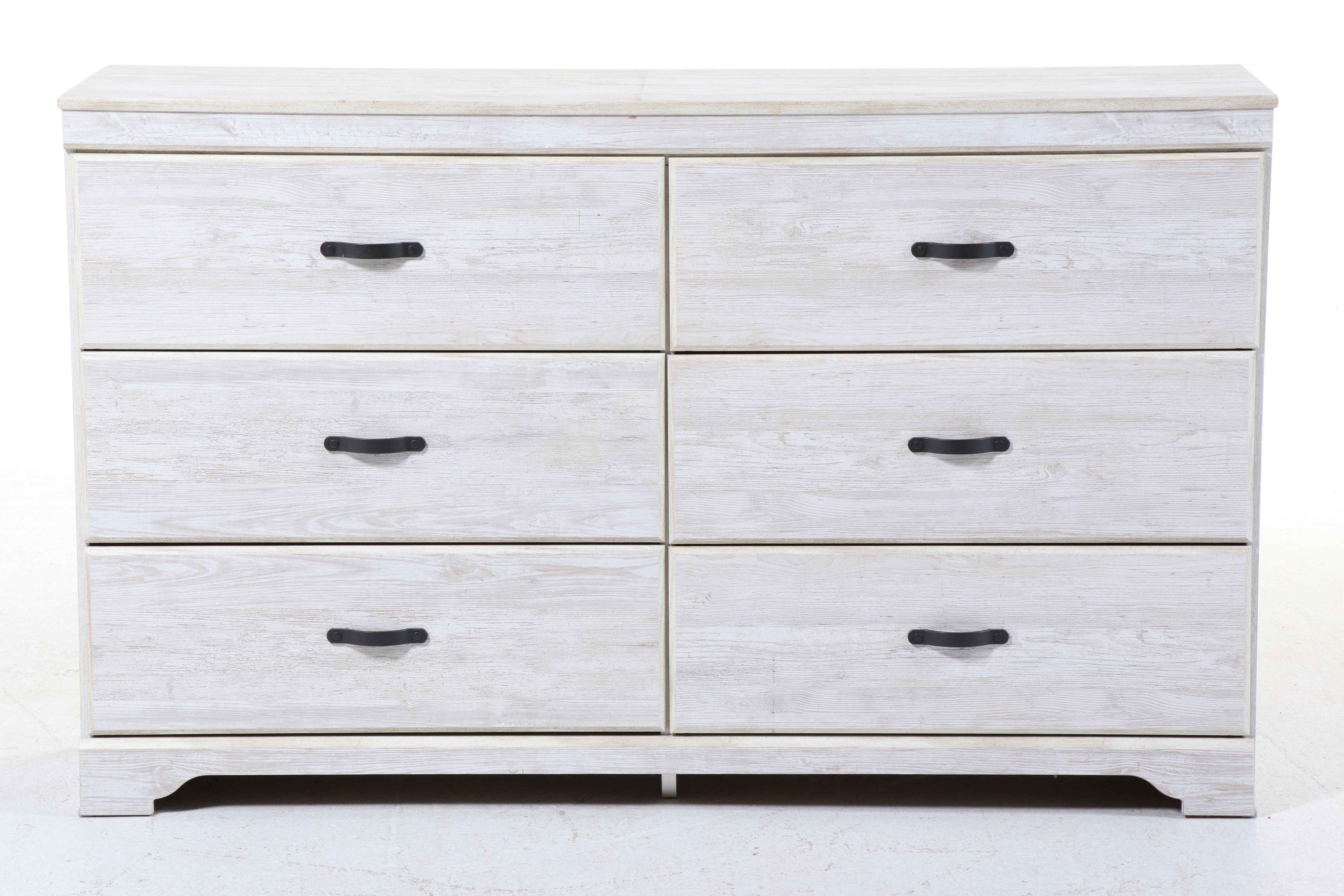 Ashley Furniture White-Washed Finish Chest and Dresser