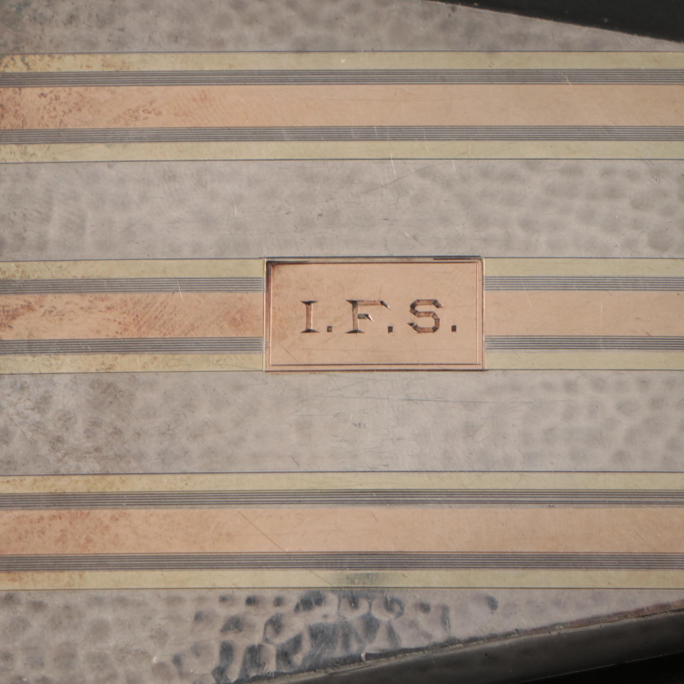 Late Victorian James E. Blake Co. Sterling Silver and 14K Coin Compact