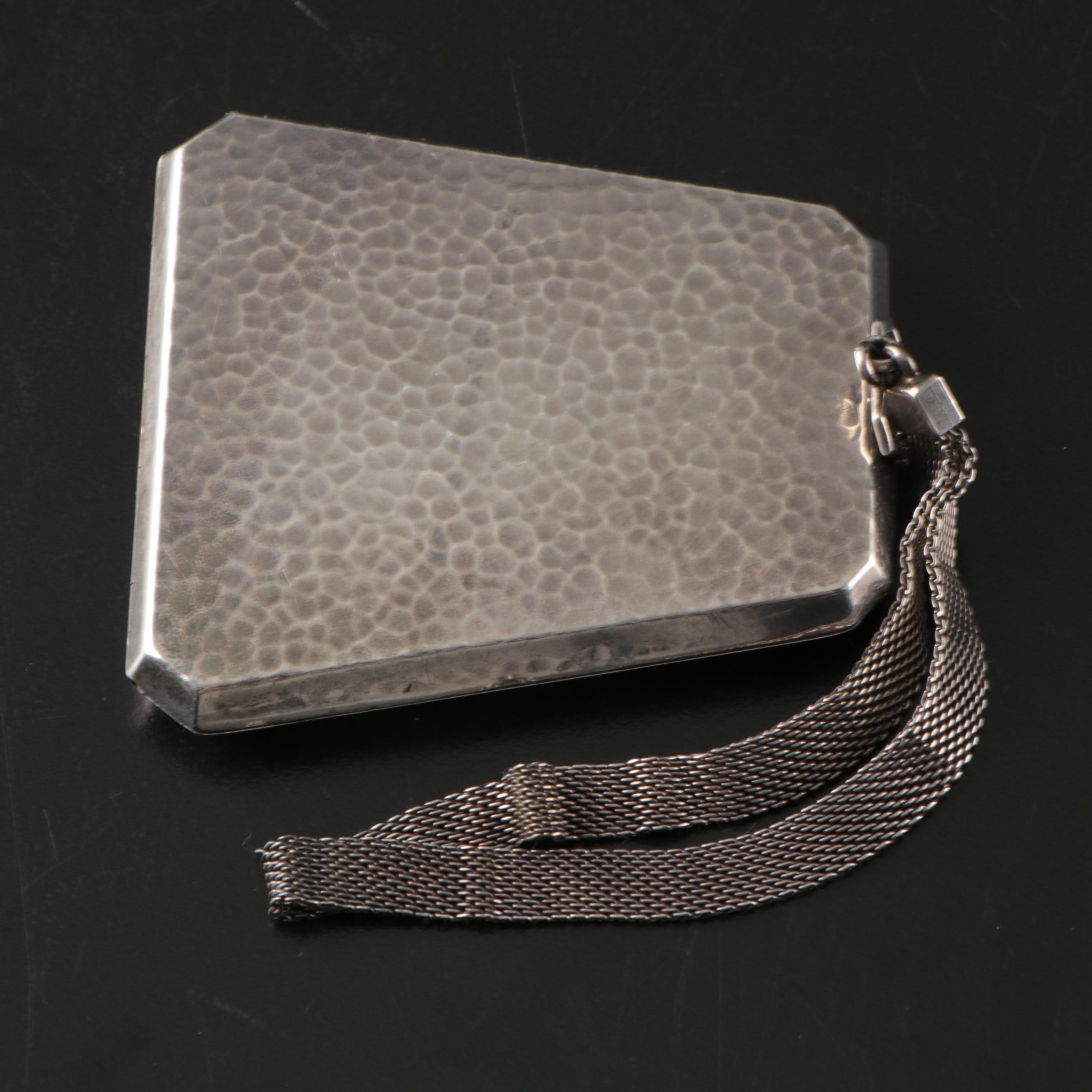 Late Victorian James E. Blake Co. Sterling Silver and 14K Coin Compact