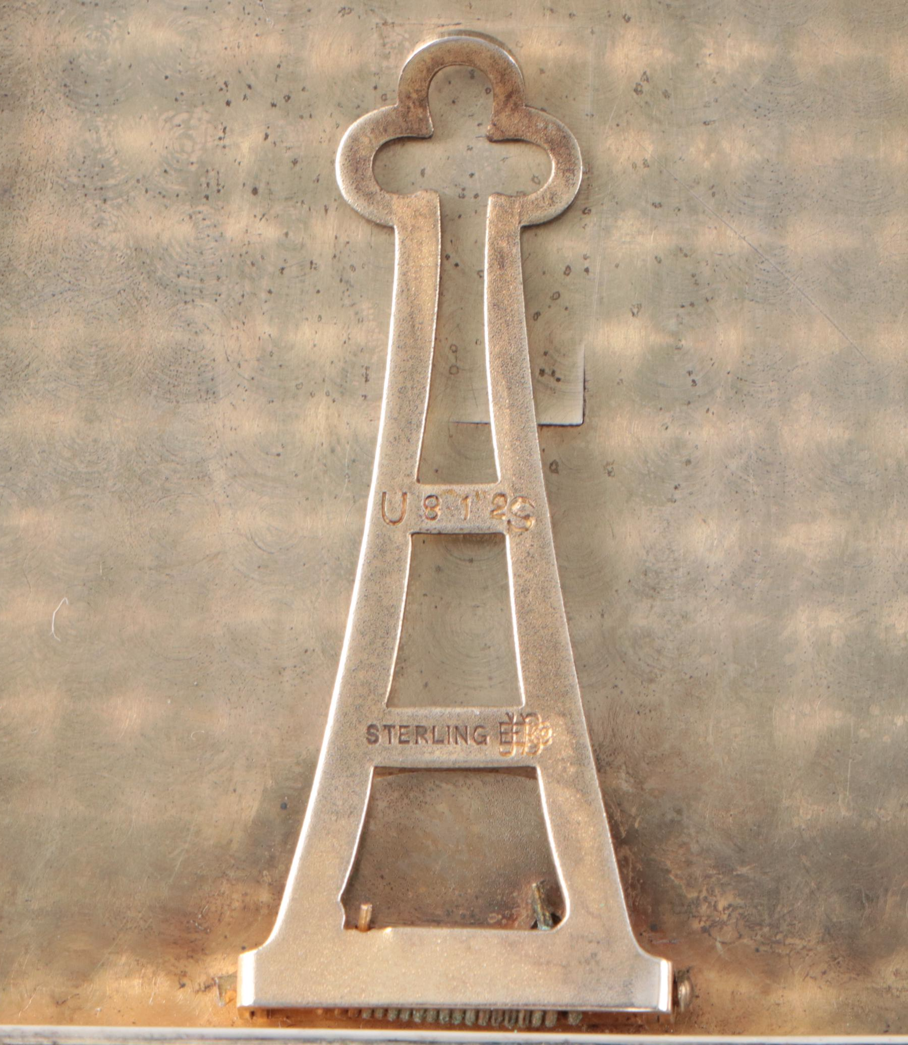 Late Victorian James E. Blake Co. Sterling Silver and 14K Coin Compact