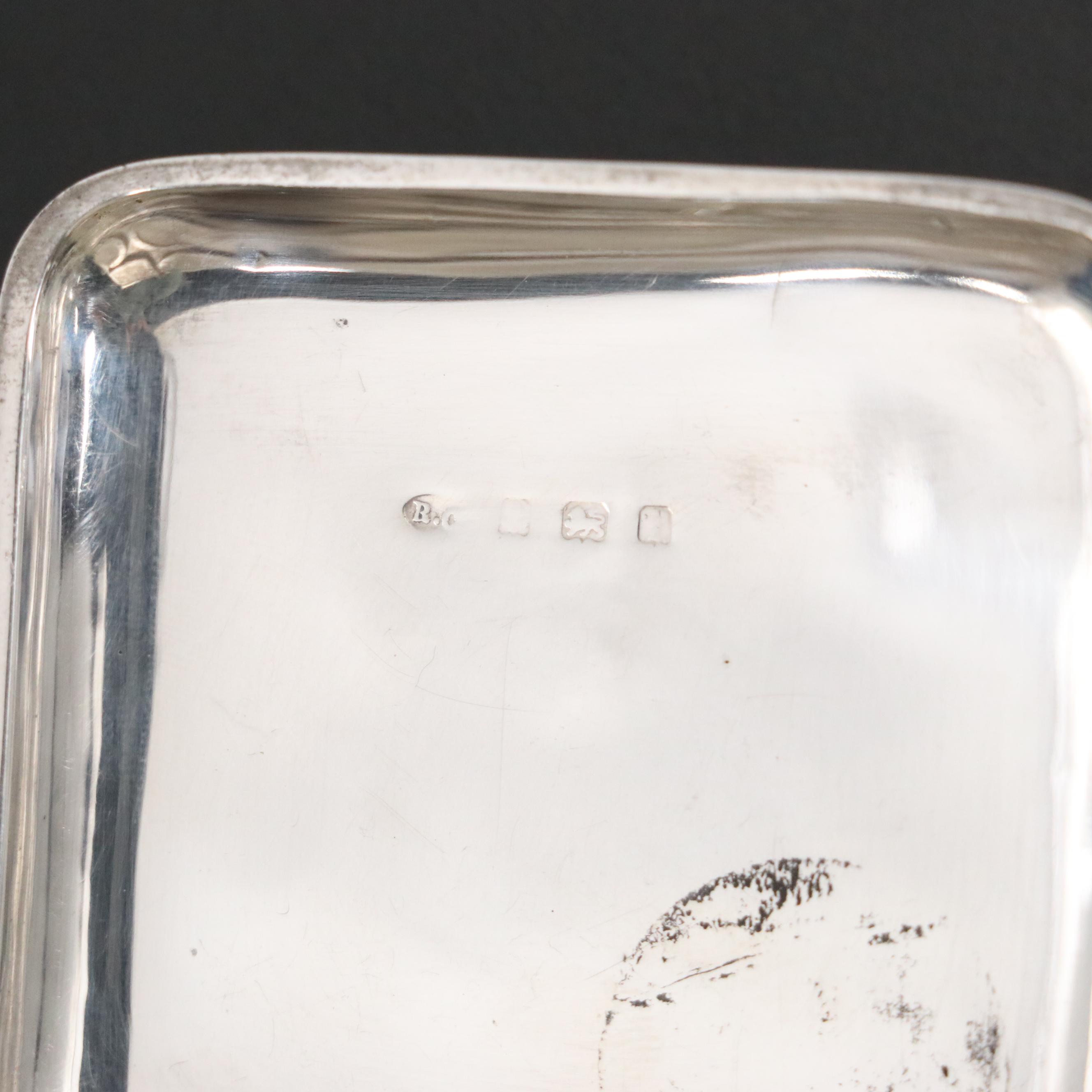 English Engraved Sterling Silver Coin Holders and Vesta, Late 19th/ Early 20th C