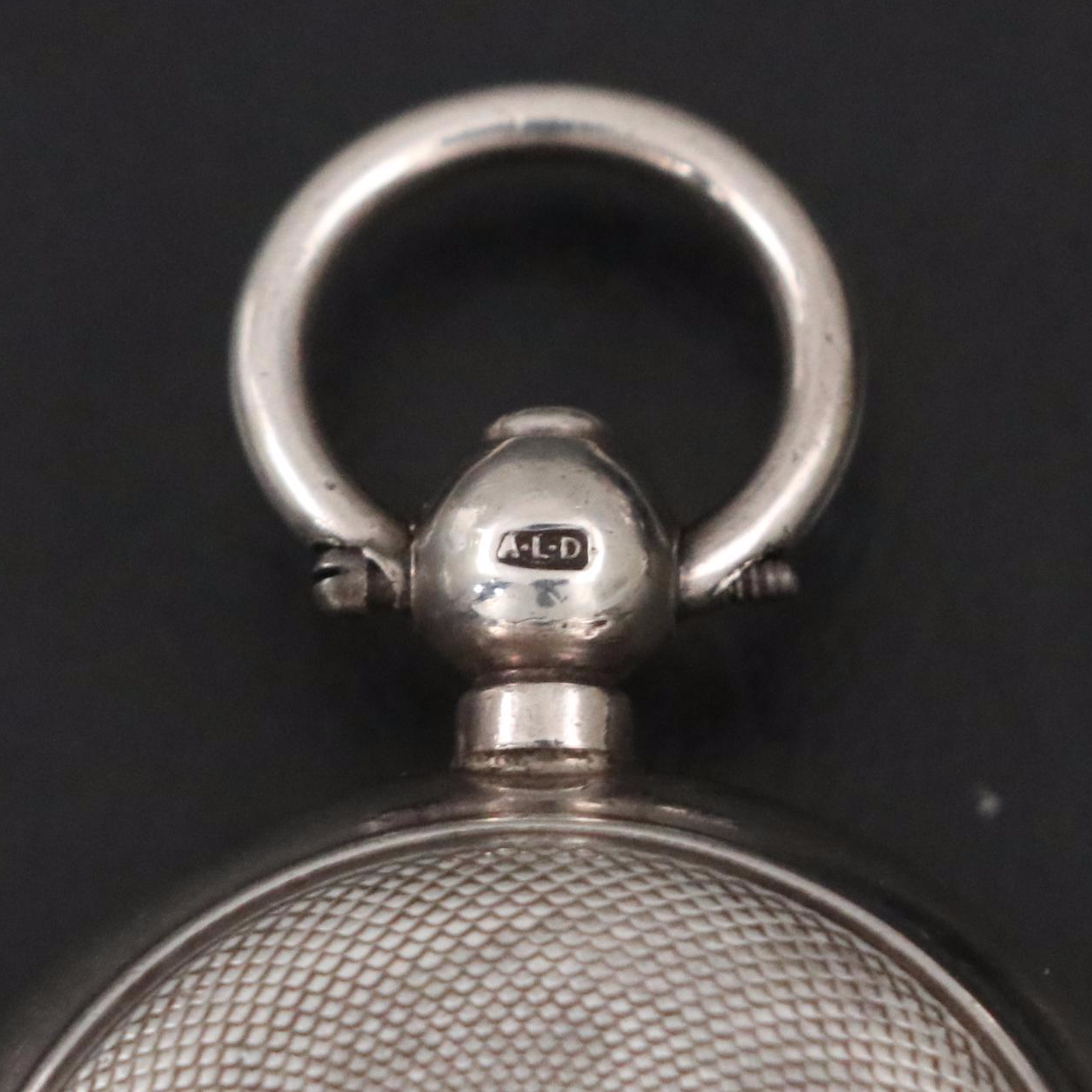 English Engraved Sterling Silver Coin Holders and Vesta, Late 19th/ Early 20th C