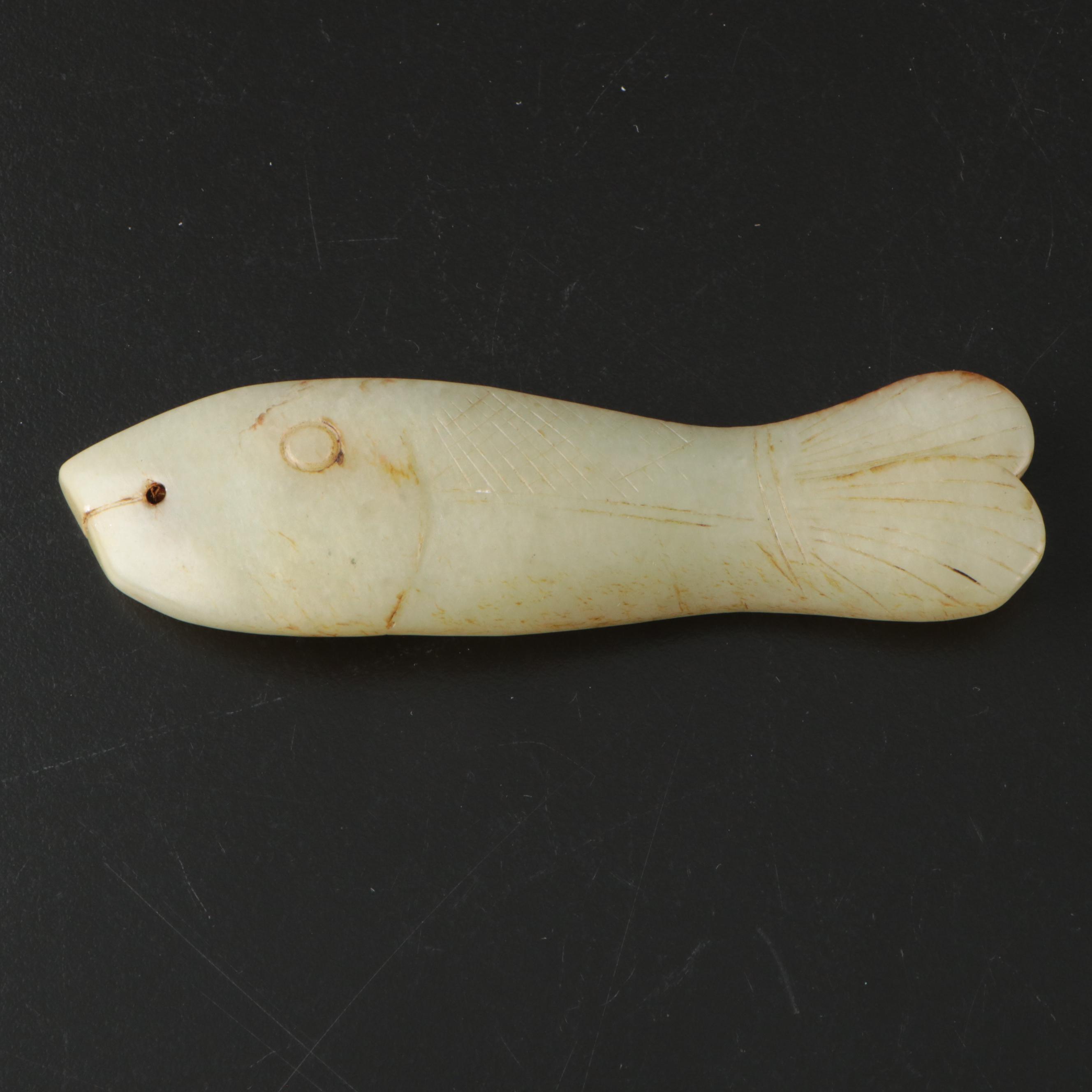 Chinese Carved Serpentine Fish