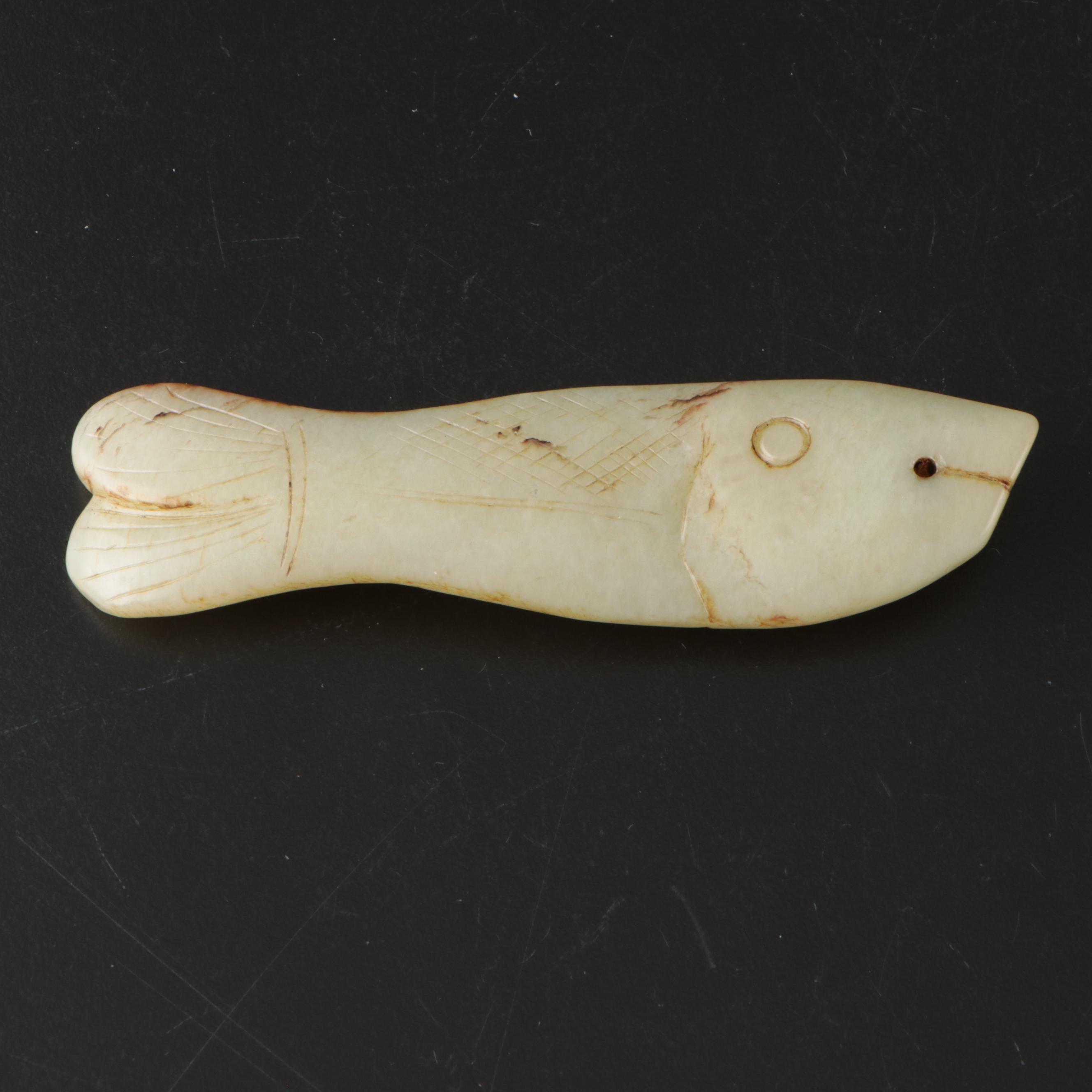 Chinese Carved Serpentine Fish