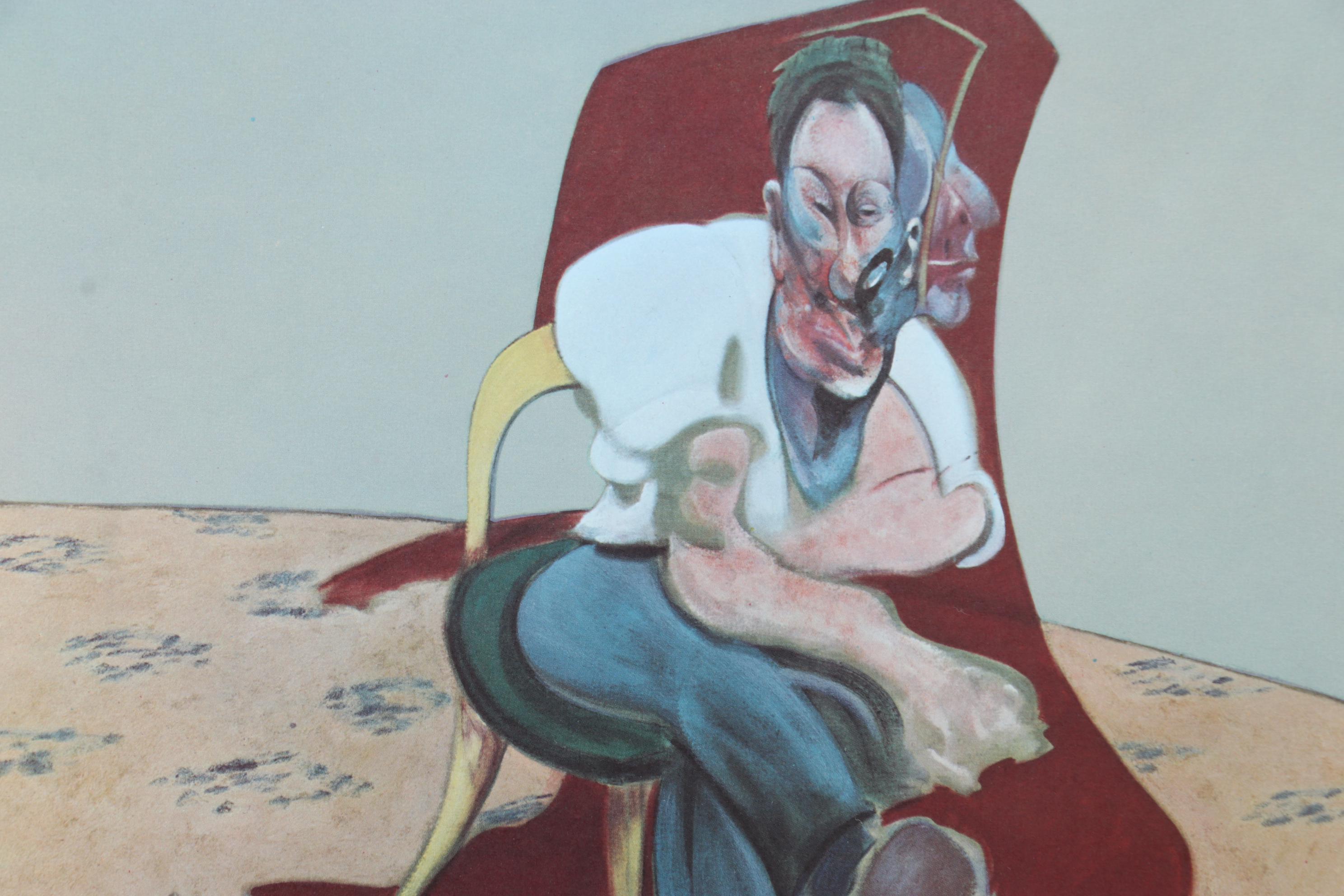 Francis Bacon Portrait Lithograph of Lucian Freud for "Derrière le Miroir," 1966