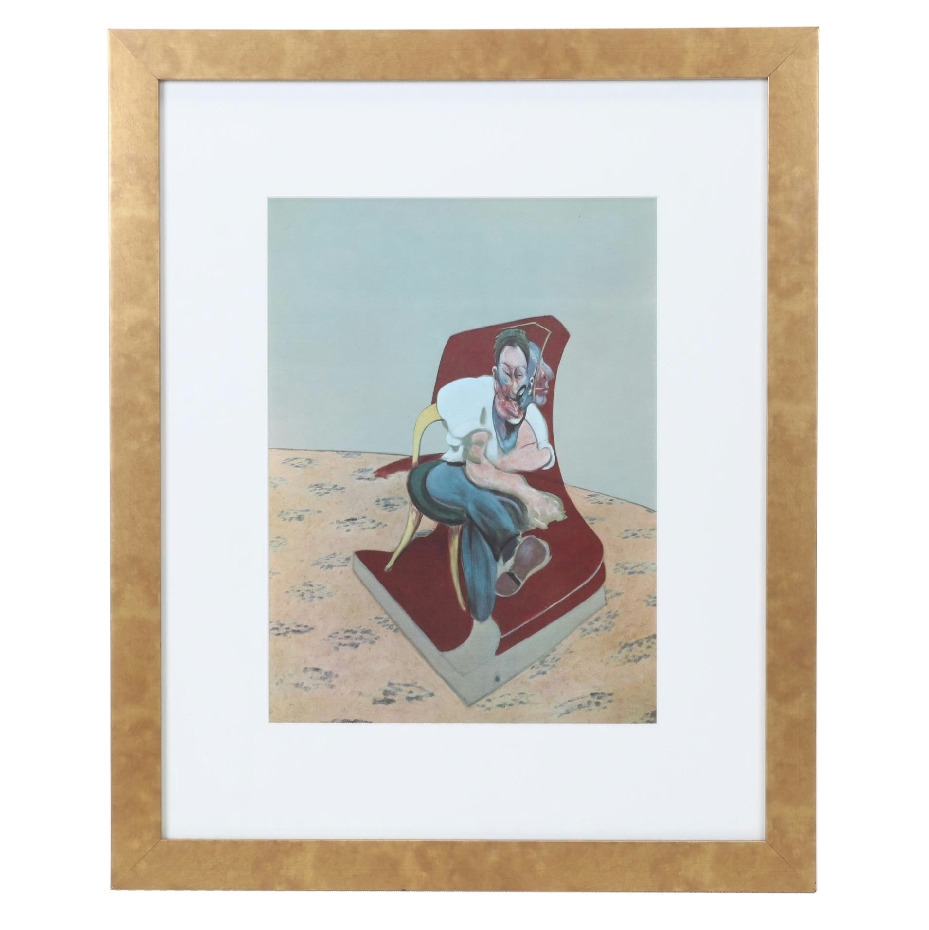 Francis Bacon Portrait Lithograph of Lucian Freud for "Derrière le Miroir," 1966