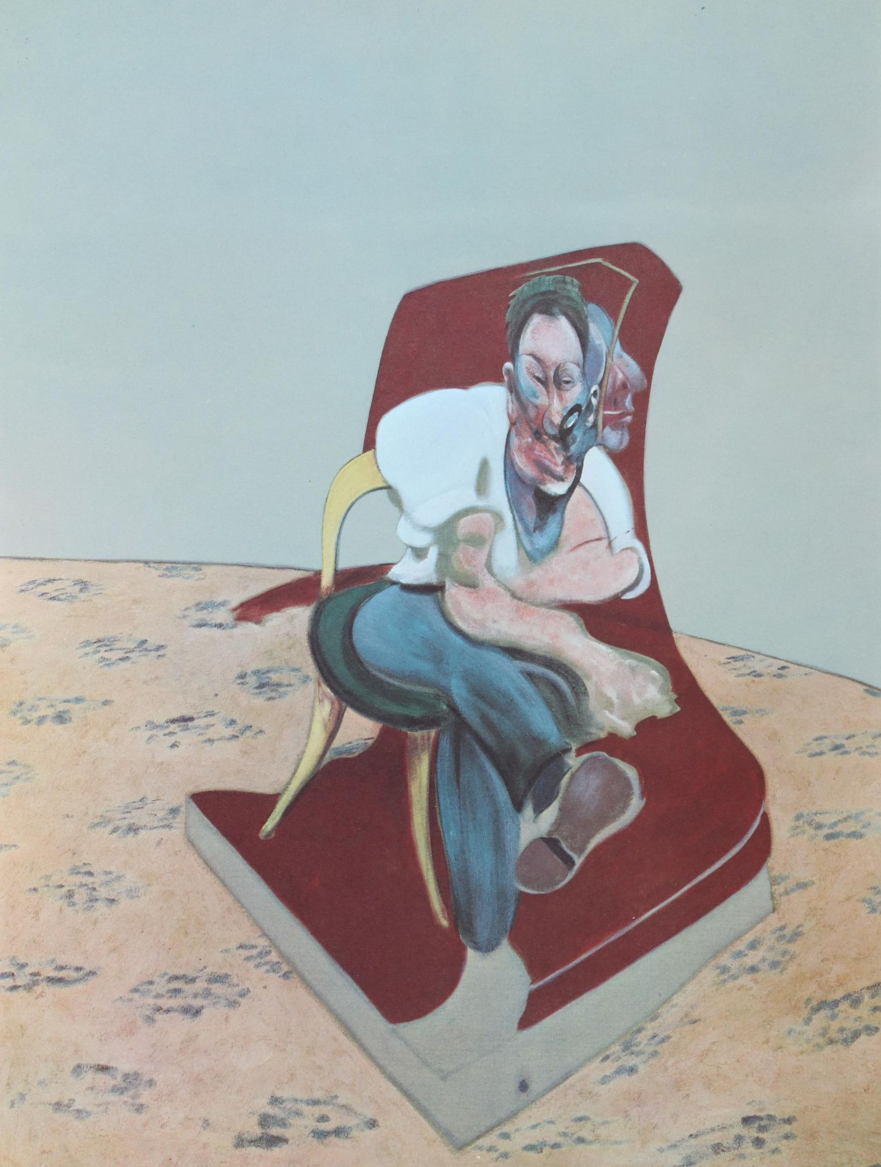 Francis Bacon Portrait Lithograph of Lucian Freud for "Derrière le Miroir," 1966