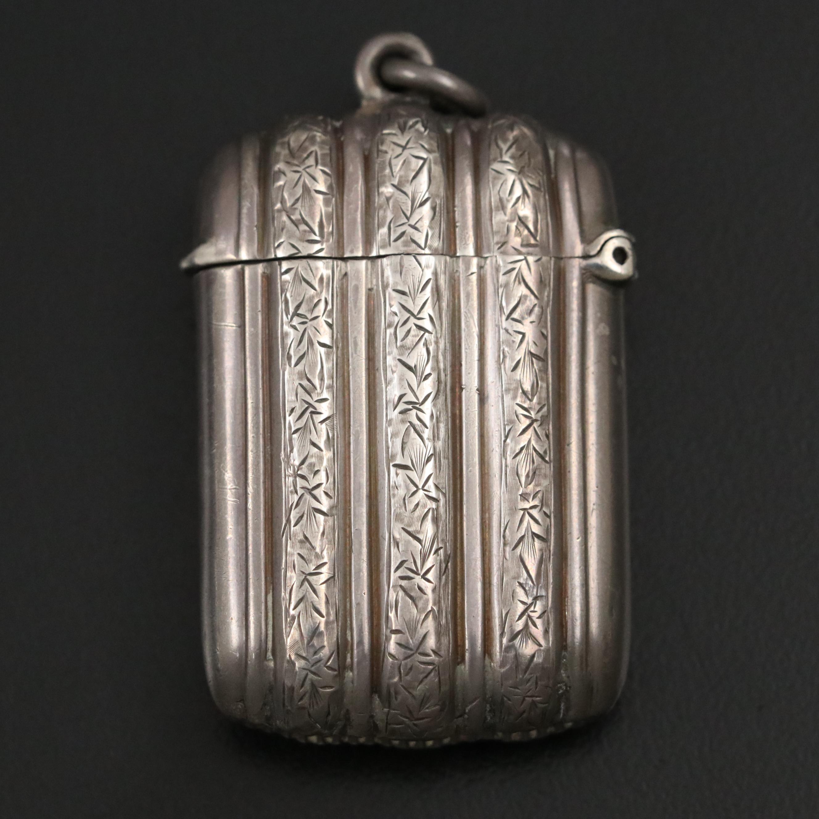 Antique Sterling Match Safe Vesta Cases