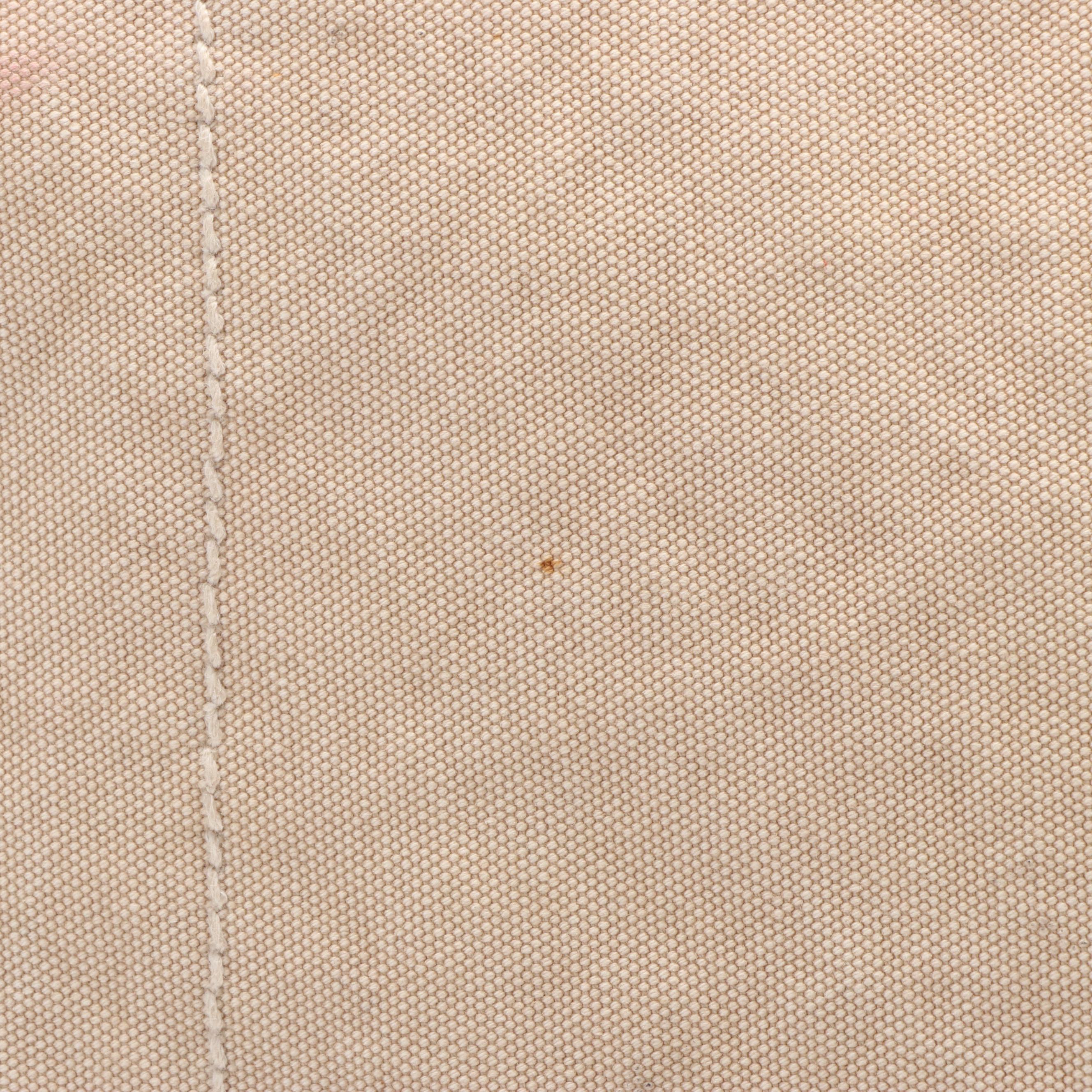 Prada  Delave Canapa Shopping Tote Bag in Off-White Canvas