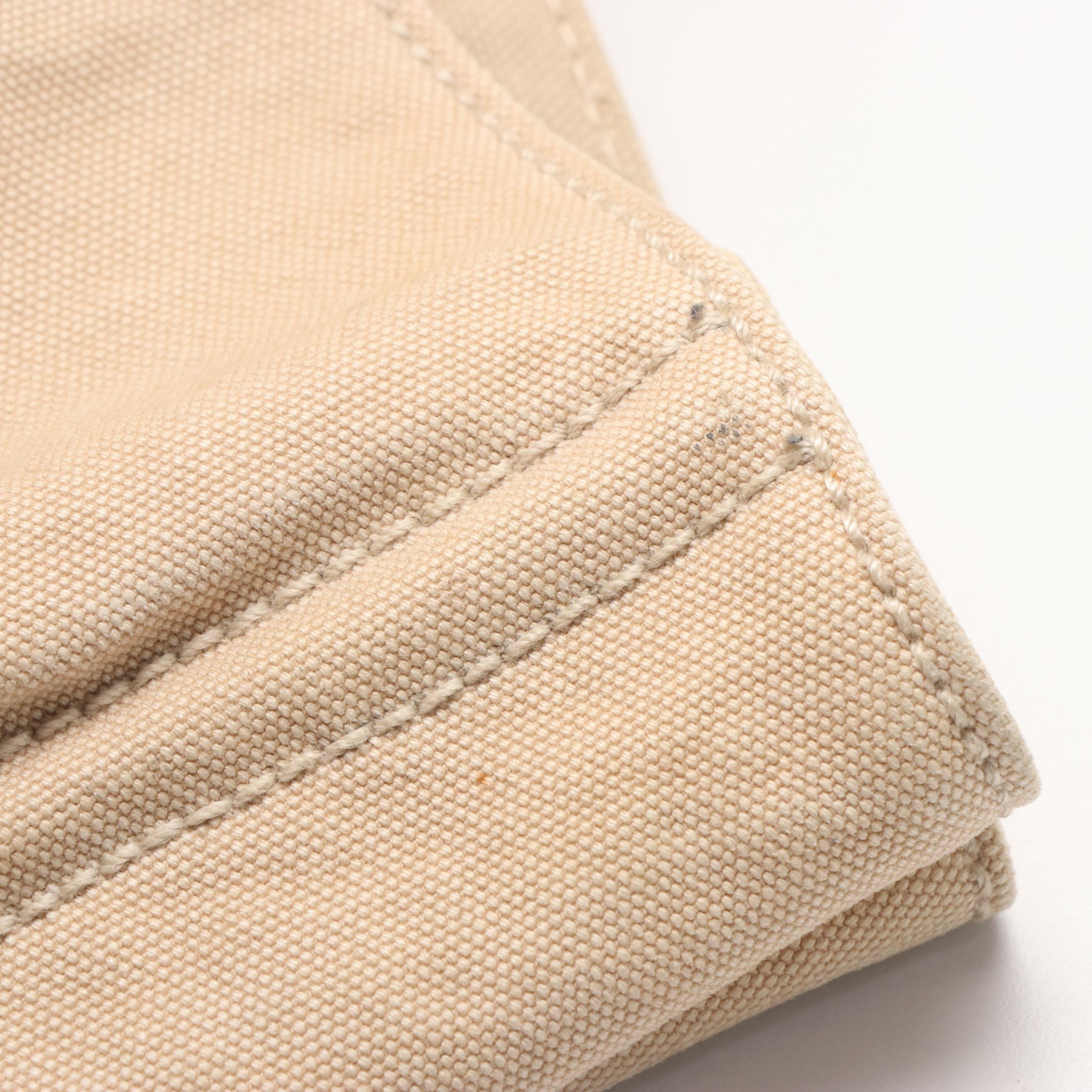 Prada  Delave Canapa Shopping Tote Bag in Off-White Canvas