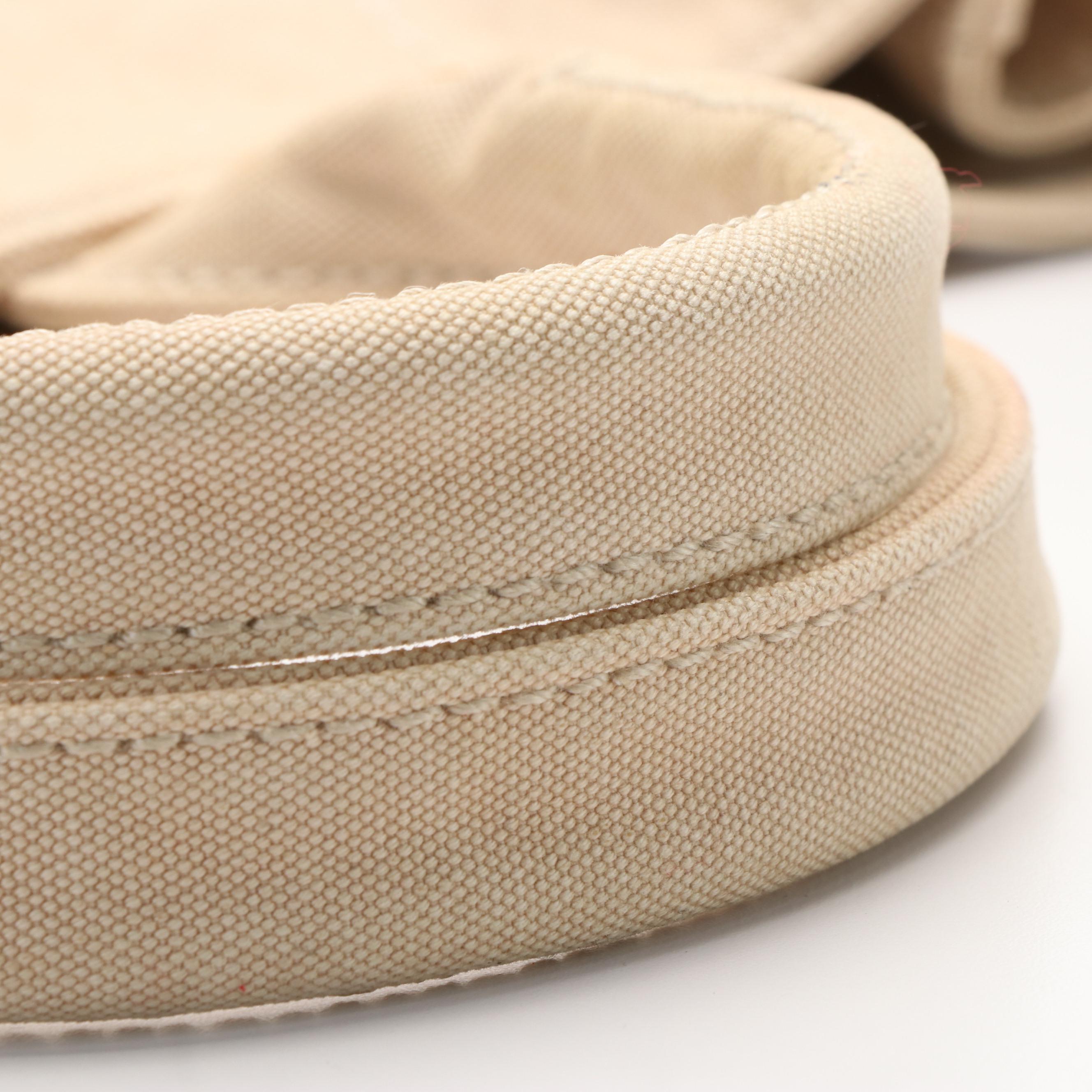 Prada  Delave Canapa Shopping Tote Bag in Off-White Canvas