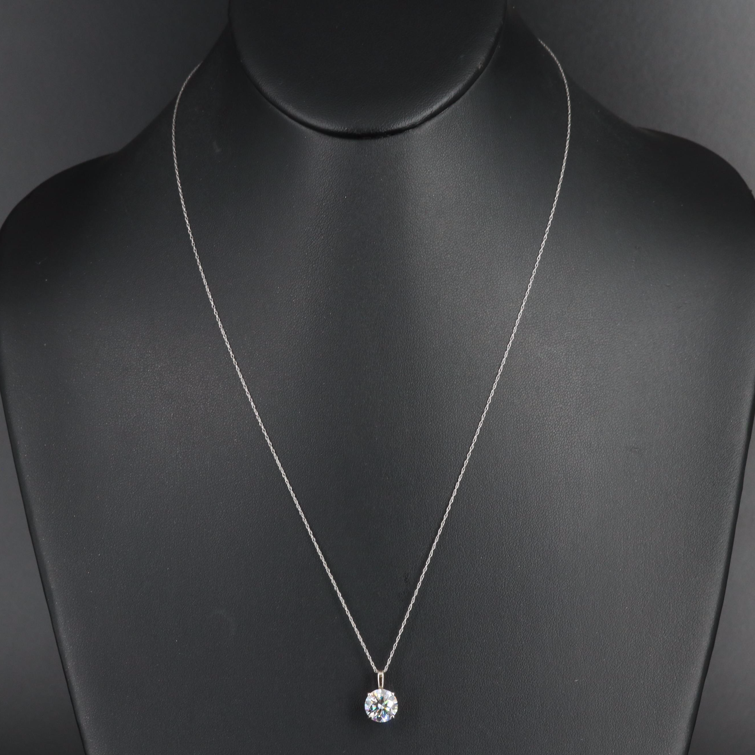 Loose 2.33 CT Lab Grown Diamond Solitaire Pendant Necklace with IGI Report