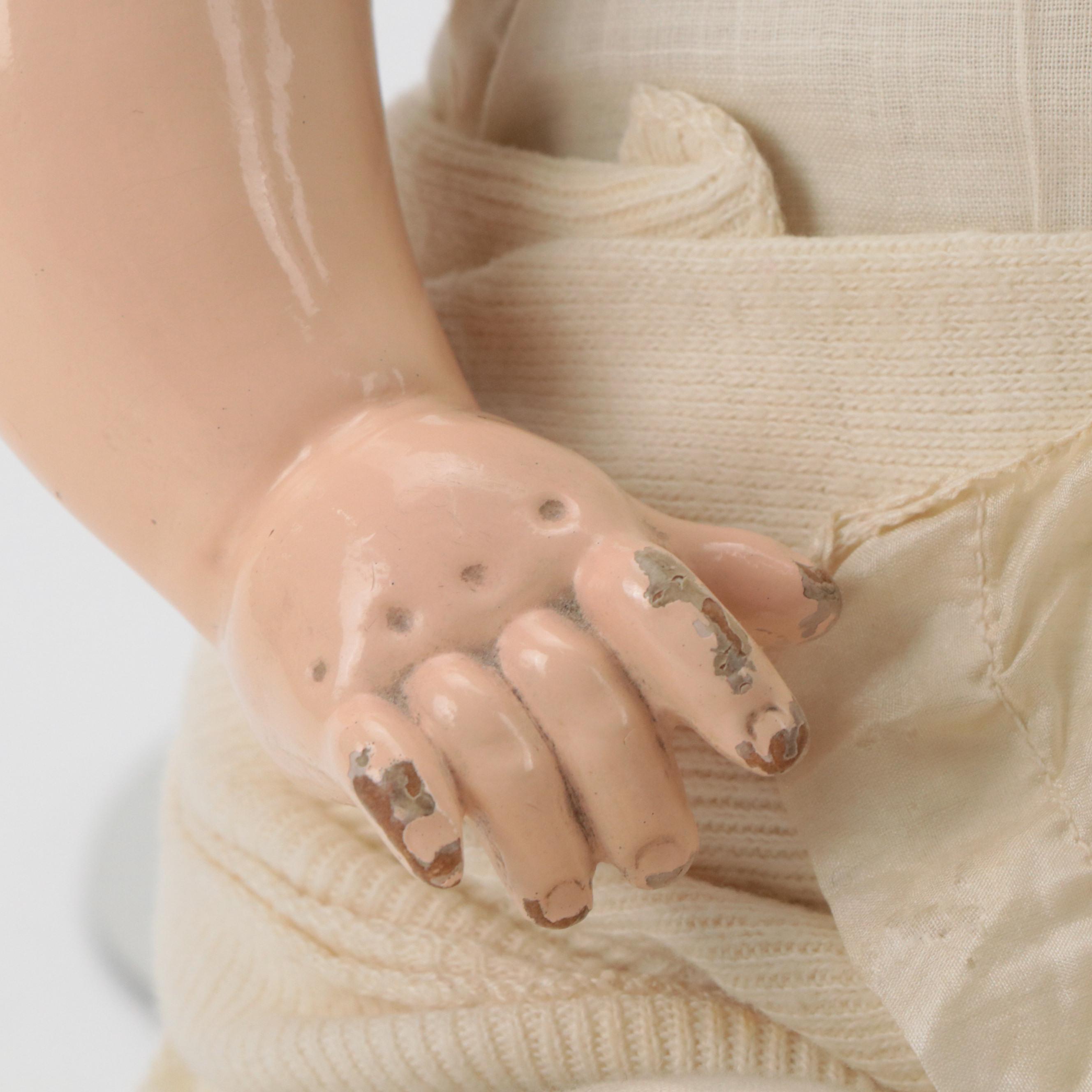 Alt, Beck & Gottschalk "Bonnie Babe" Bisque and Composition Doll with Chair