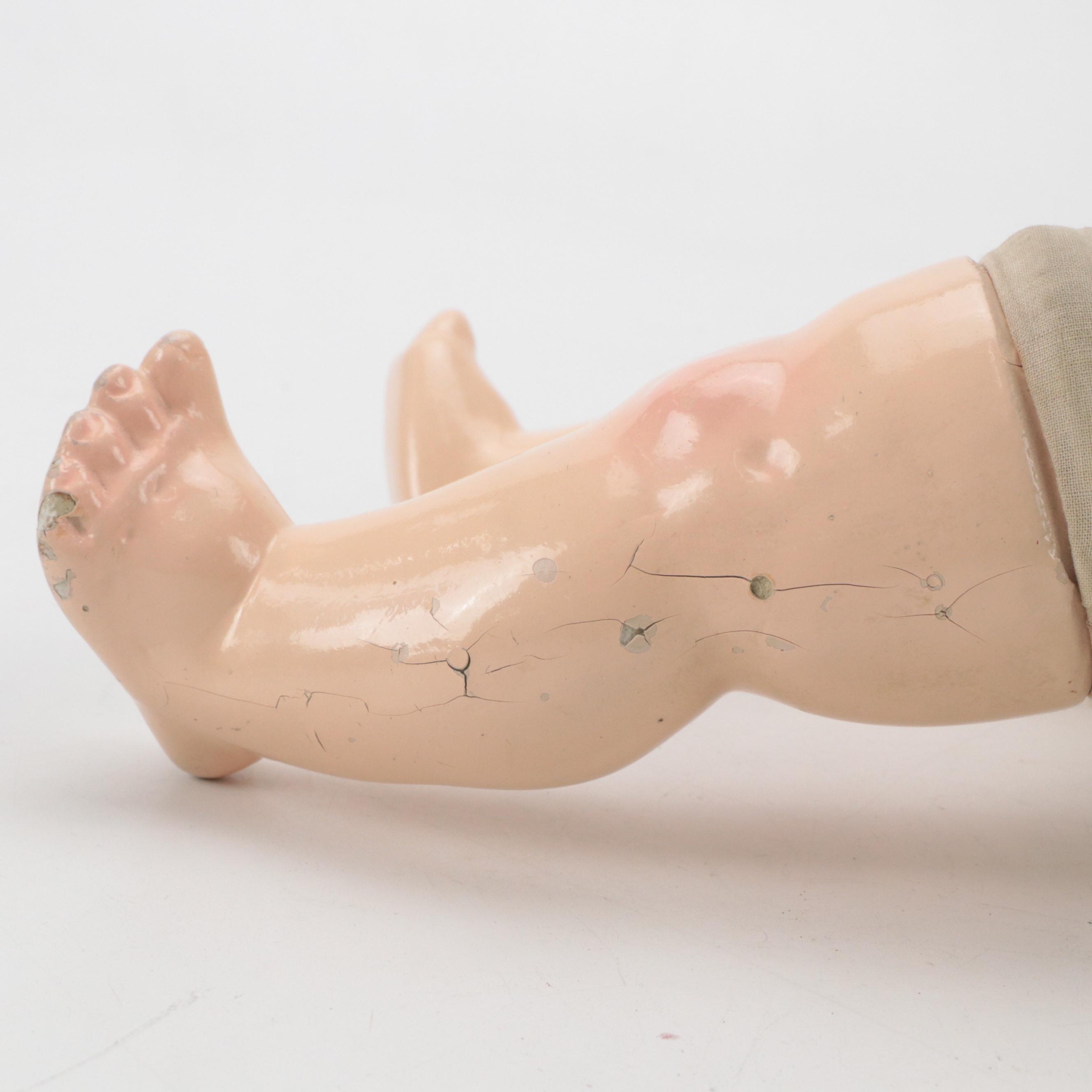 Alt, Beck & Gottschalk "Bonnie Babe" Bisque and Composition Doll with Chair