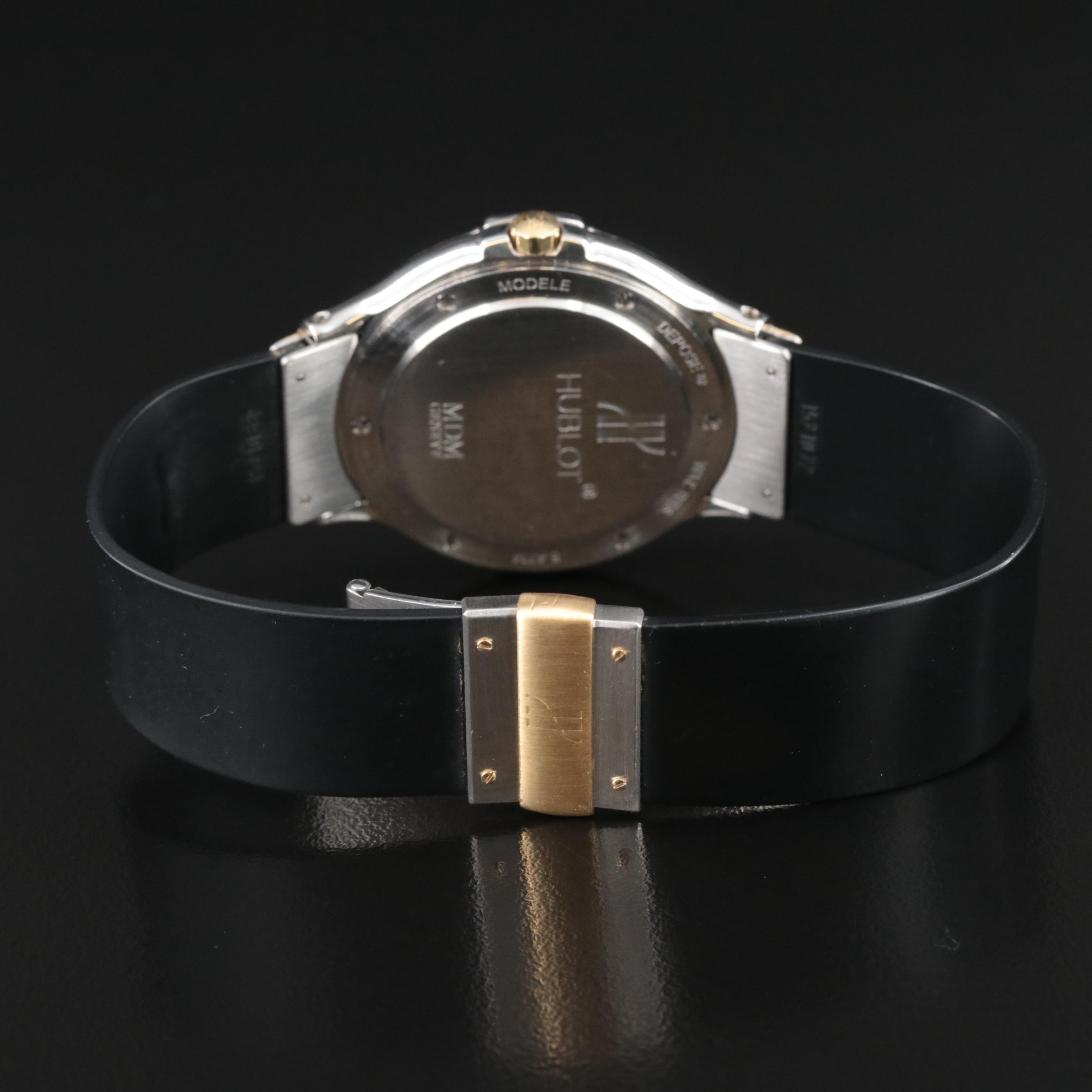 Hublot Classic MDM Blue 18K Gold and Steel 36MM Quartz Watch