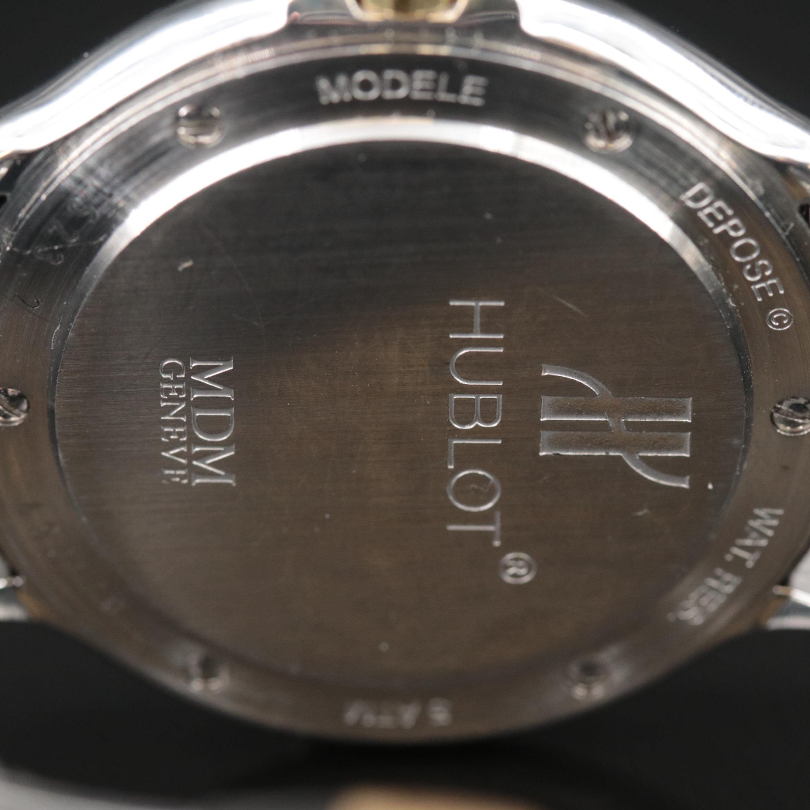 Hublot Classic MDM Blue 18K Gold and Steel 36MM Quartz Watch