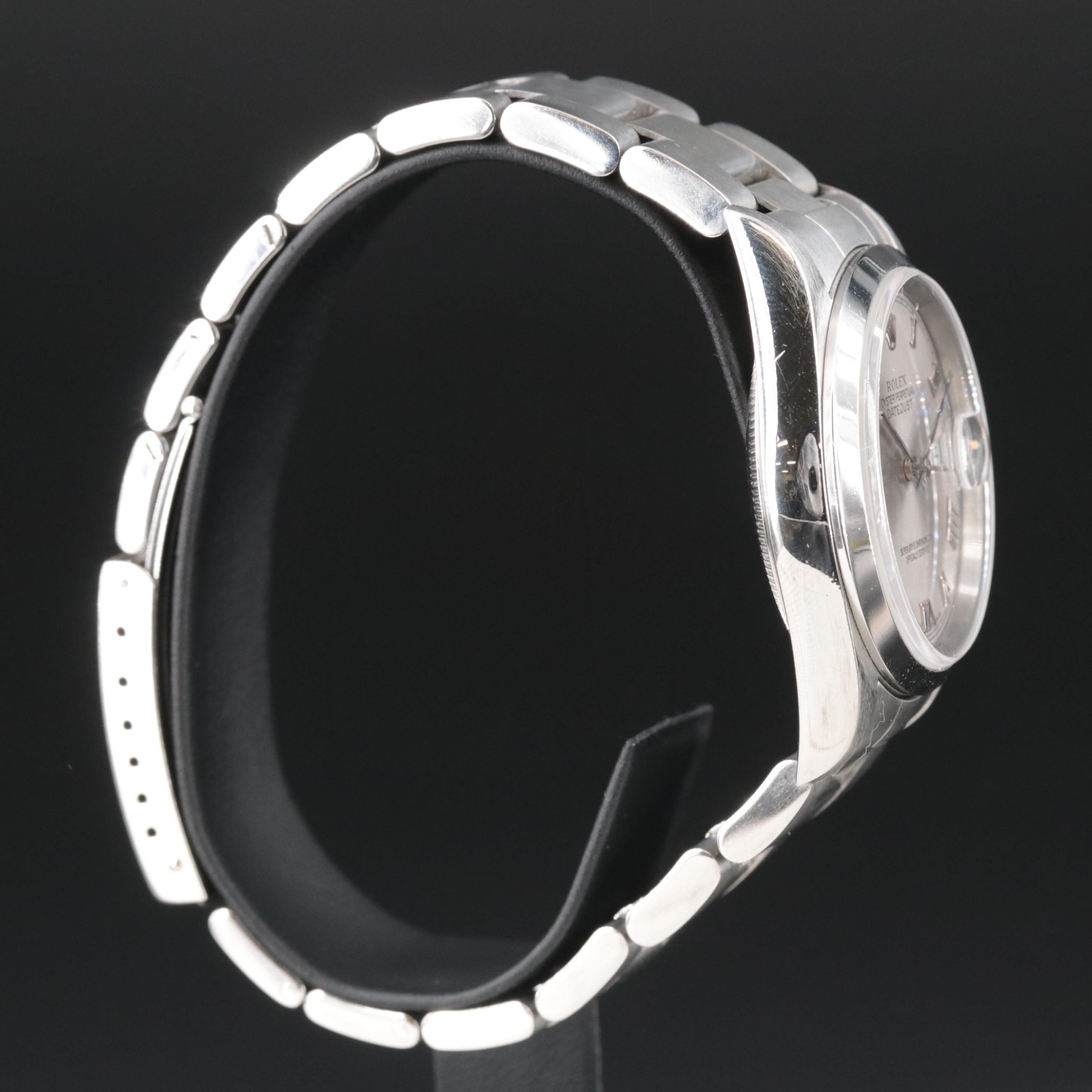 Rolex Datejust Rhodium Oyster Steel 36MM Automatic Watch