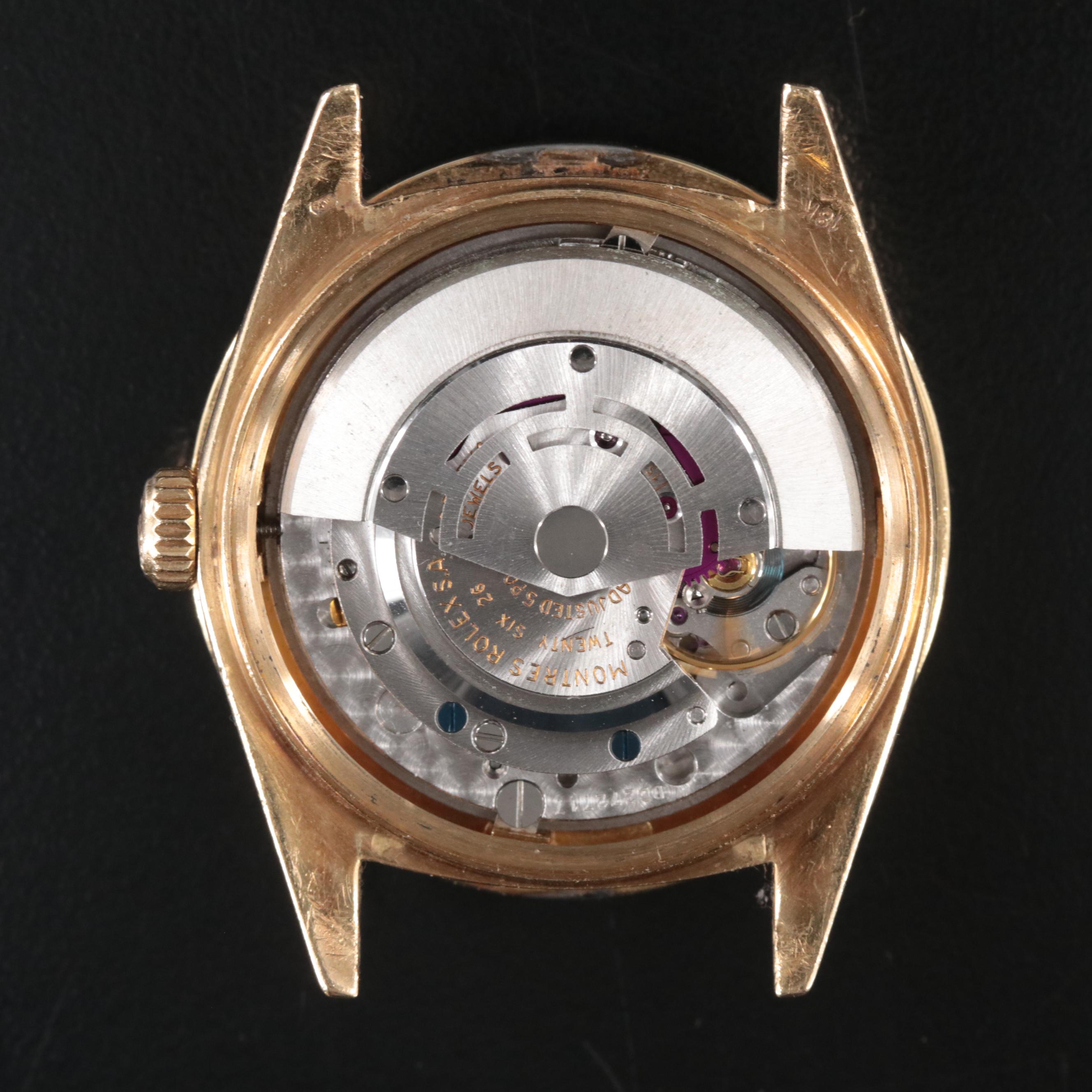 1972 Rolex Day-Date 2.00 CTW Custom Diamond Bezel 18K Gold Watch